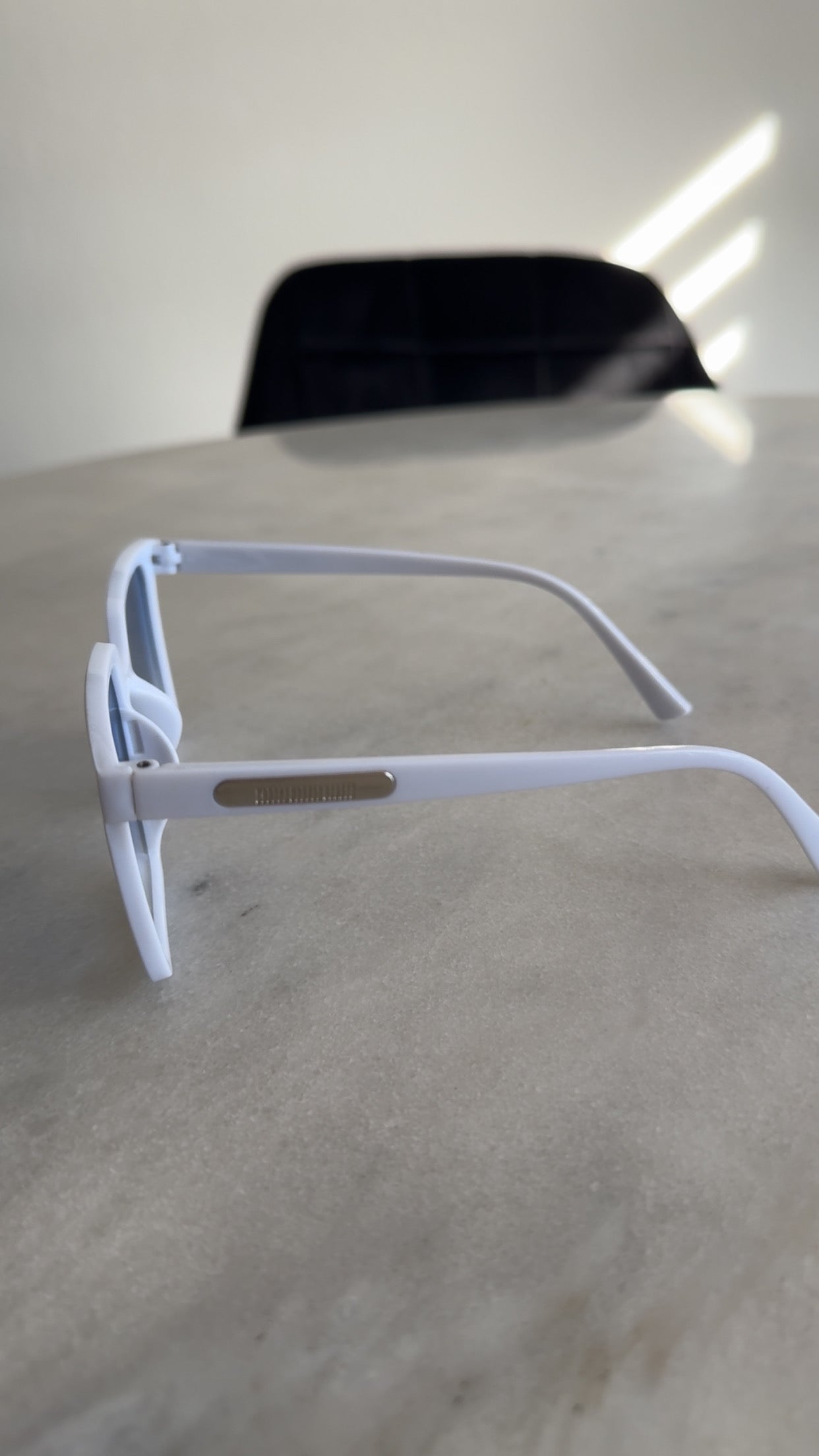 White Blue Glasses