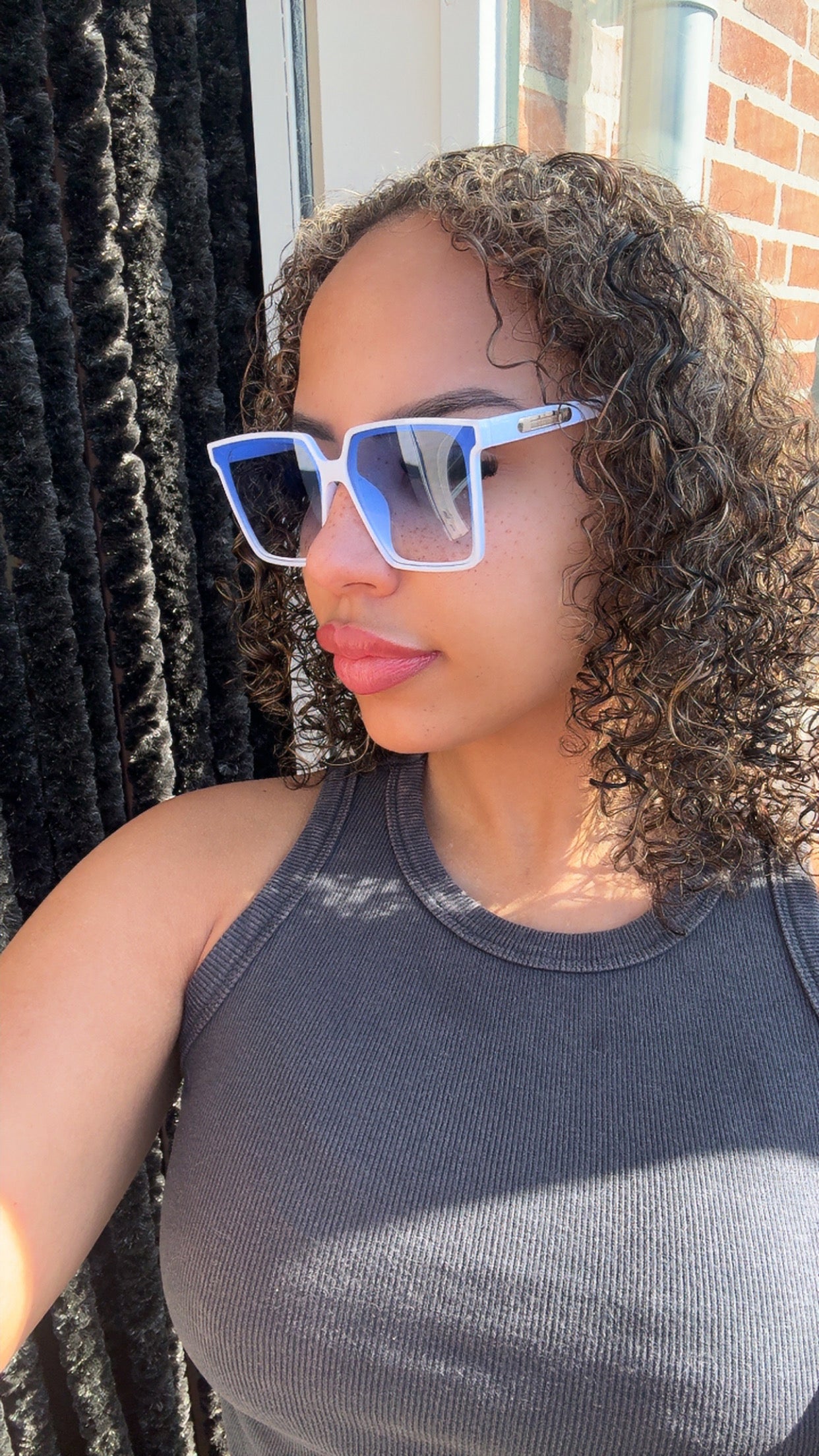 White Blue Glasses