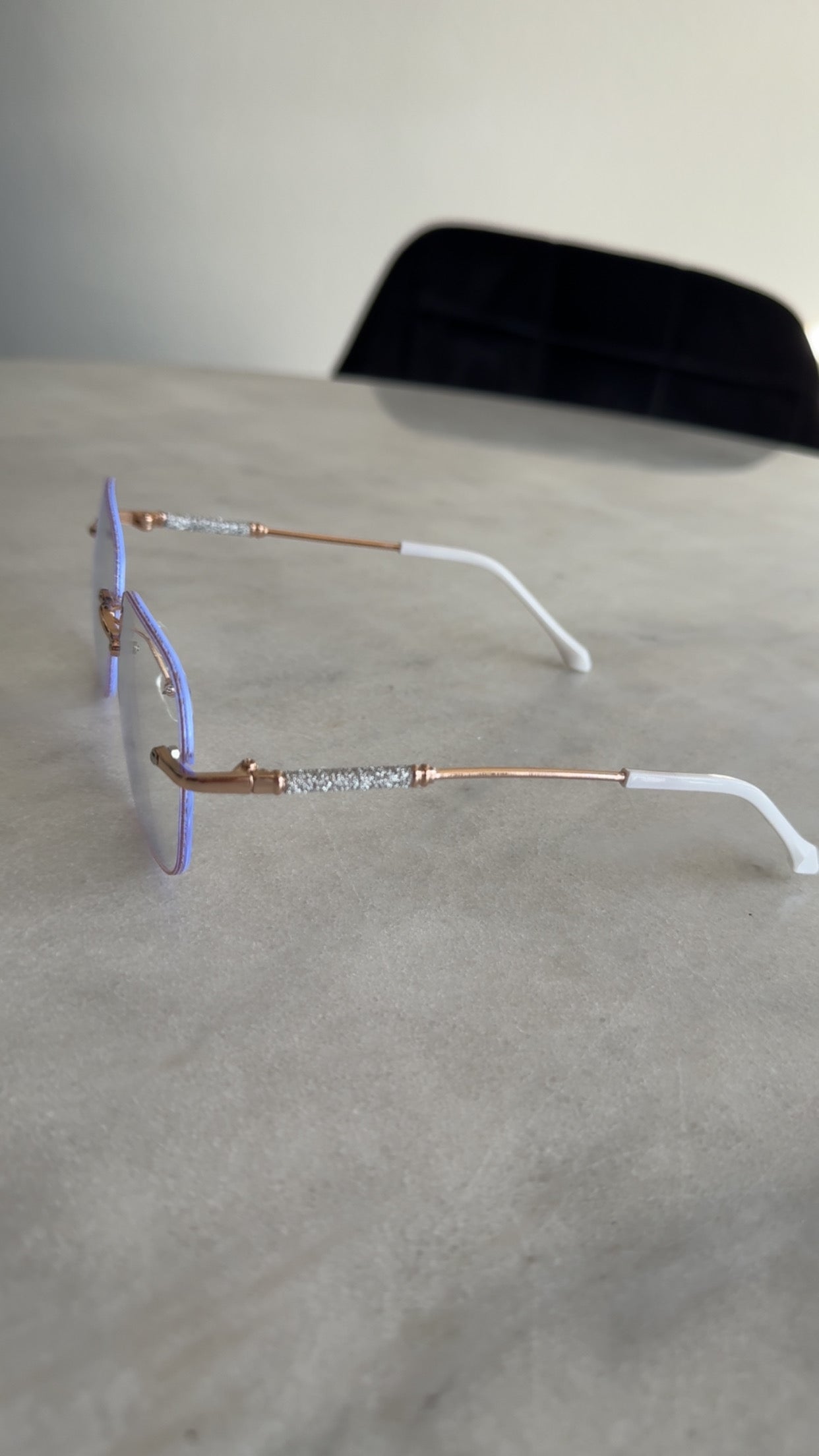 Golden Glitter Glasses