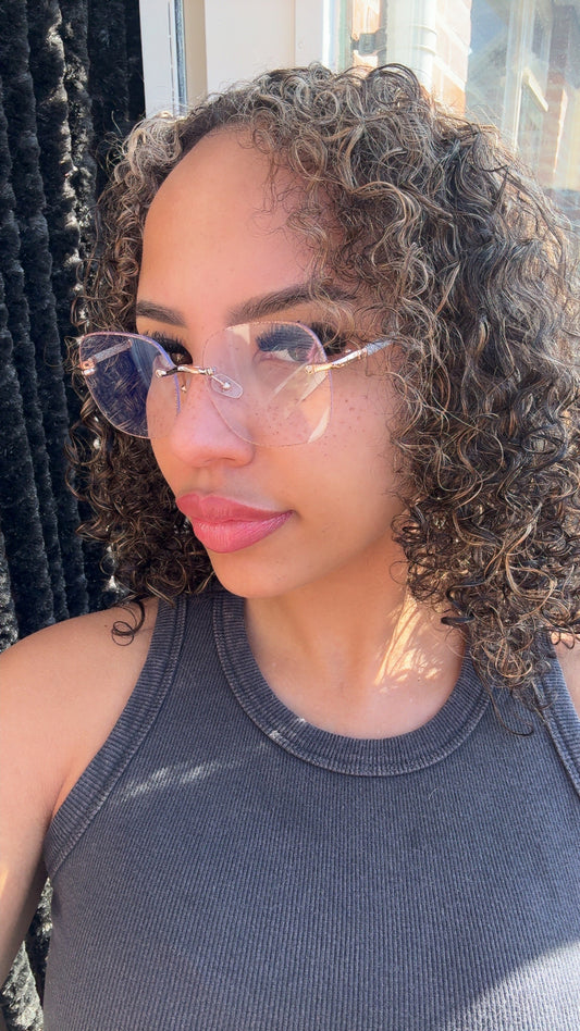 Golden Glitter Glasses