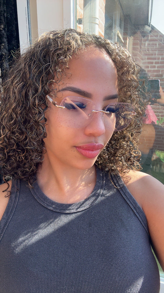 Golden Glitter Glasses