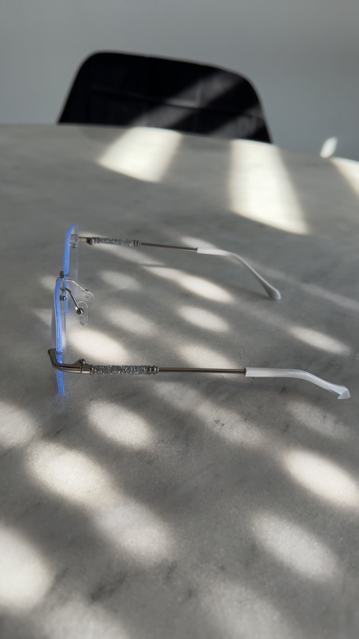 Silver Glitter Glasses