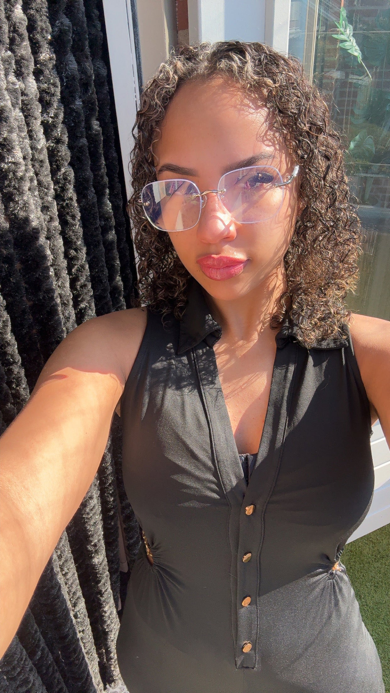 Silver Glitter Glasses