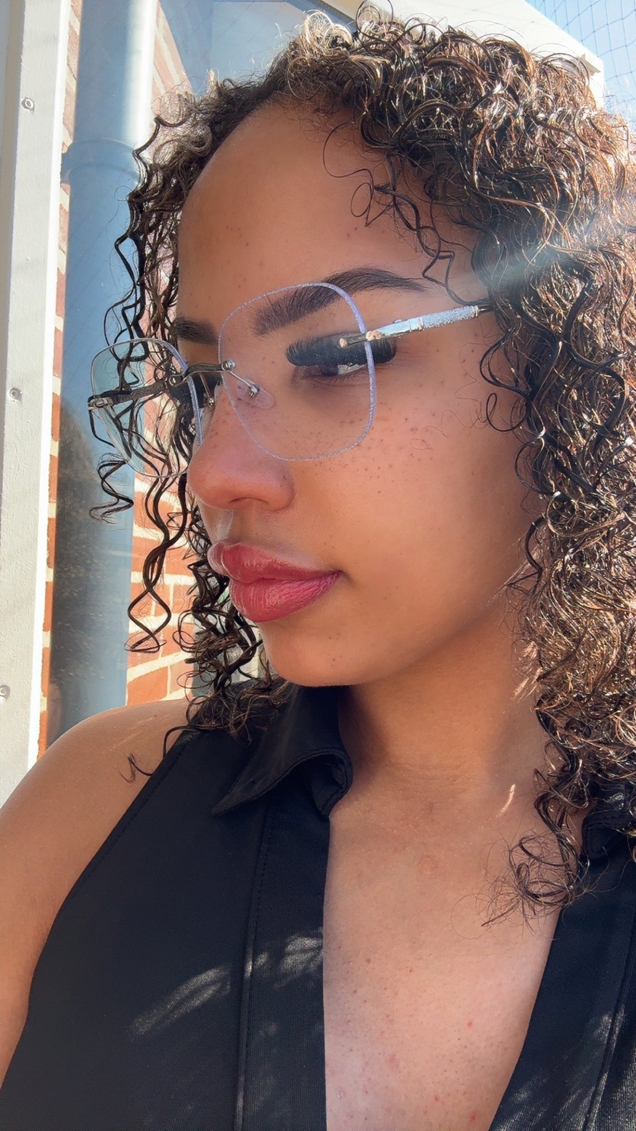 Silver Glitter Glasses