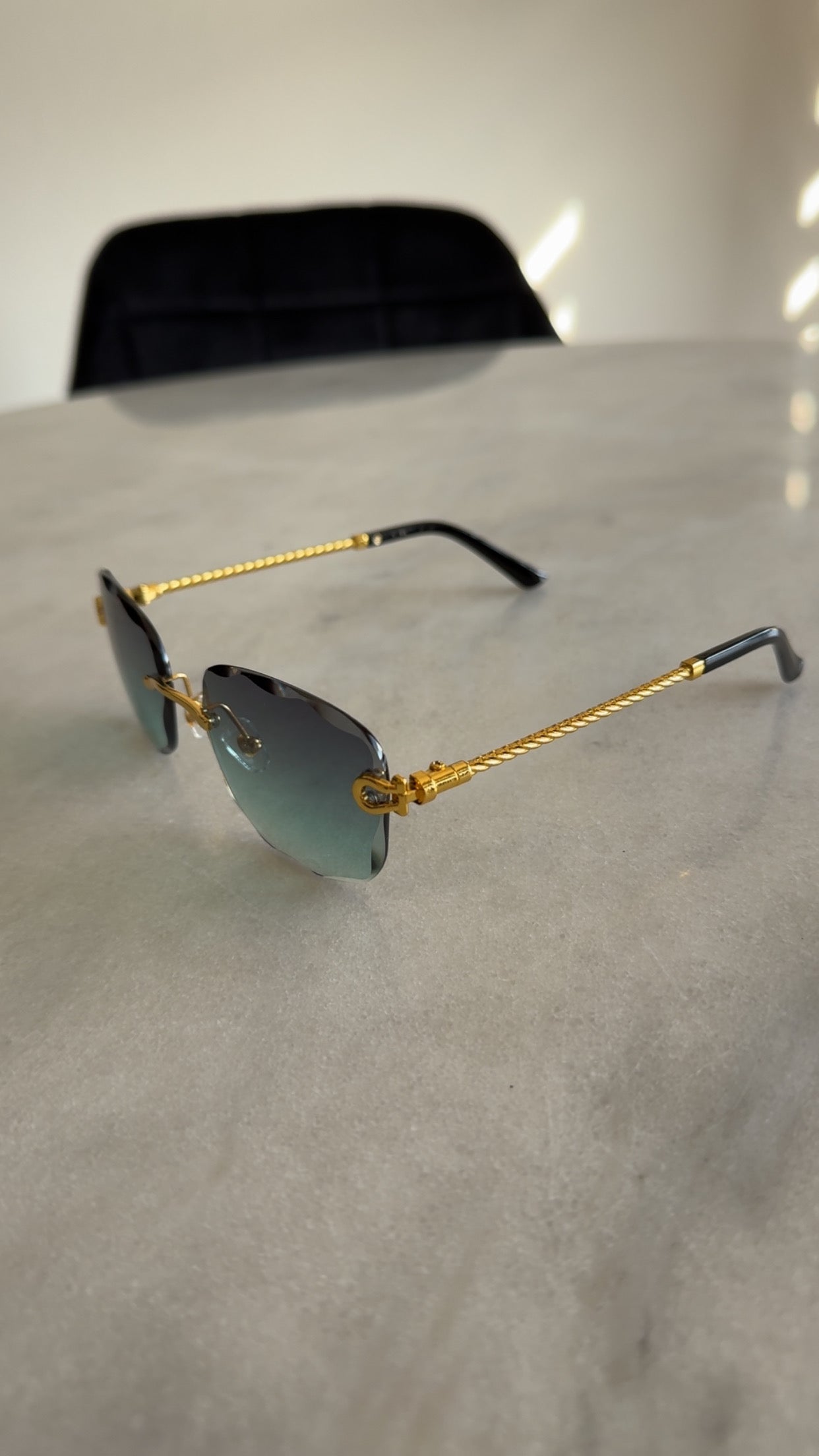 Goldy Green Blend Glasses