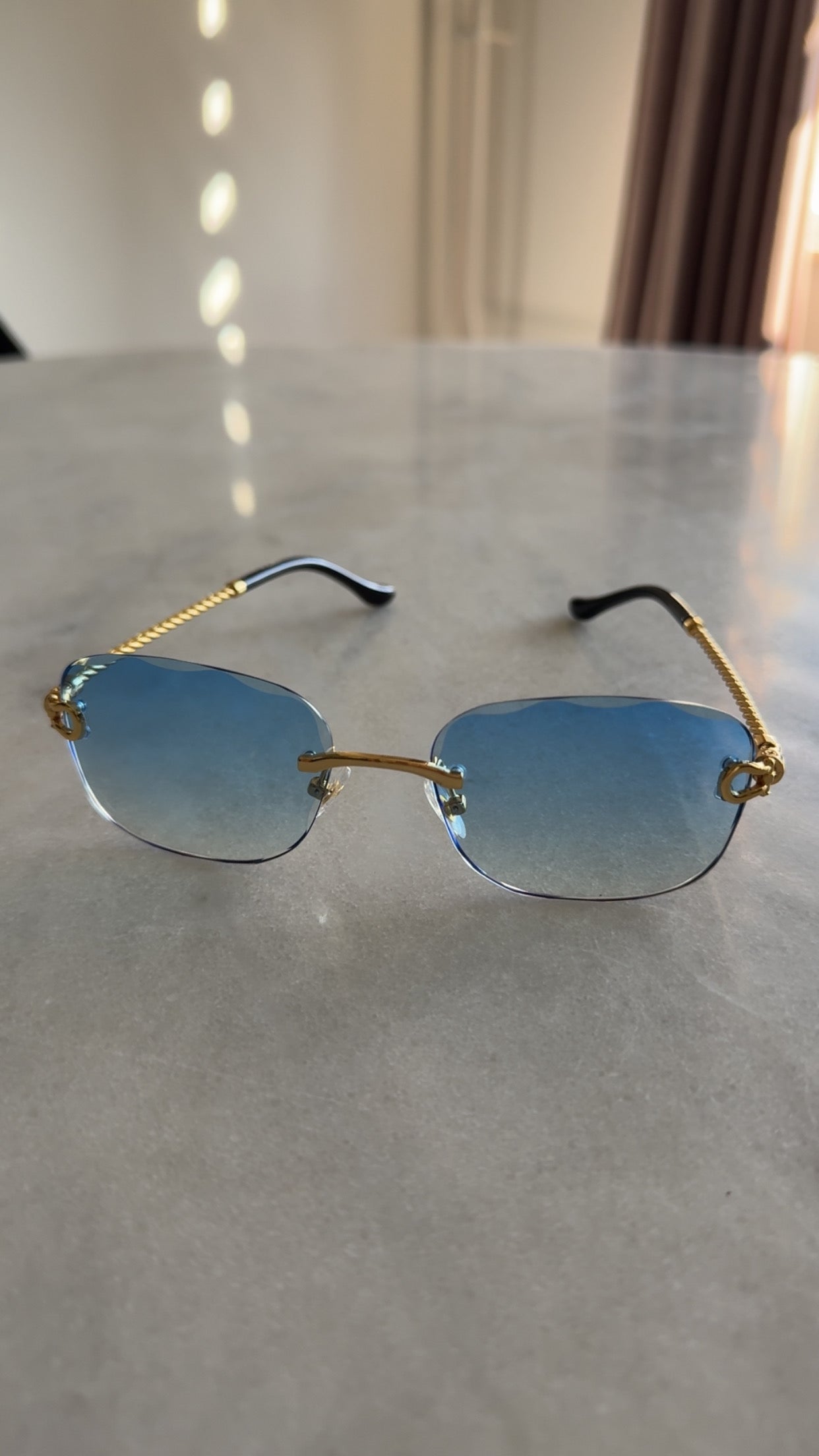Goldy Ocean Blue Glasses