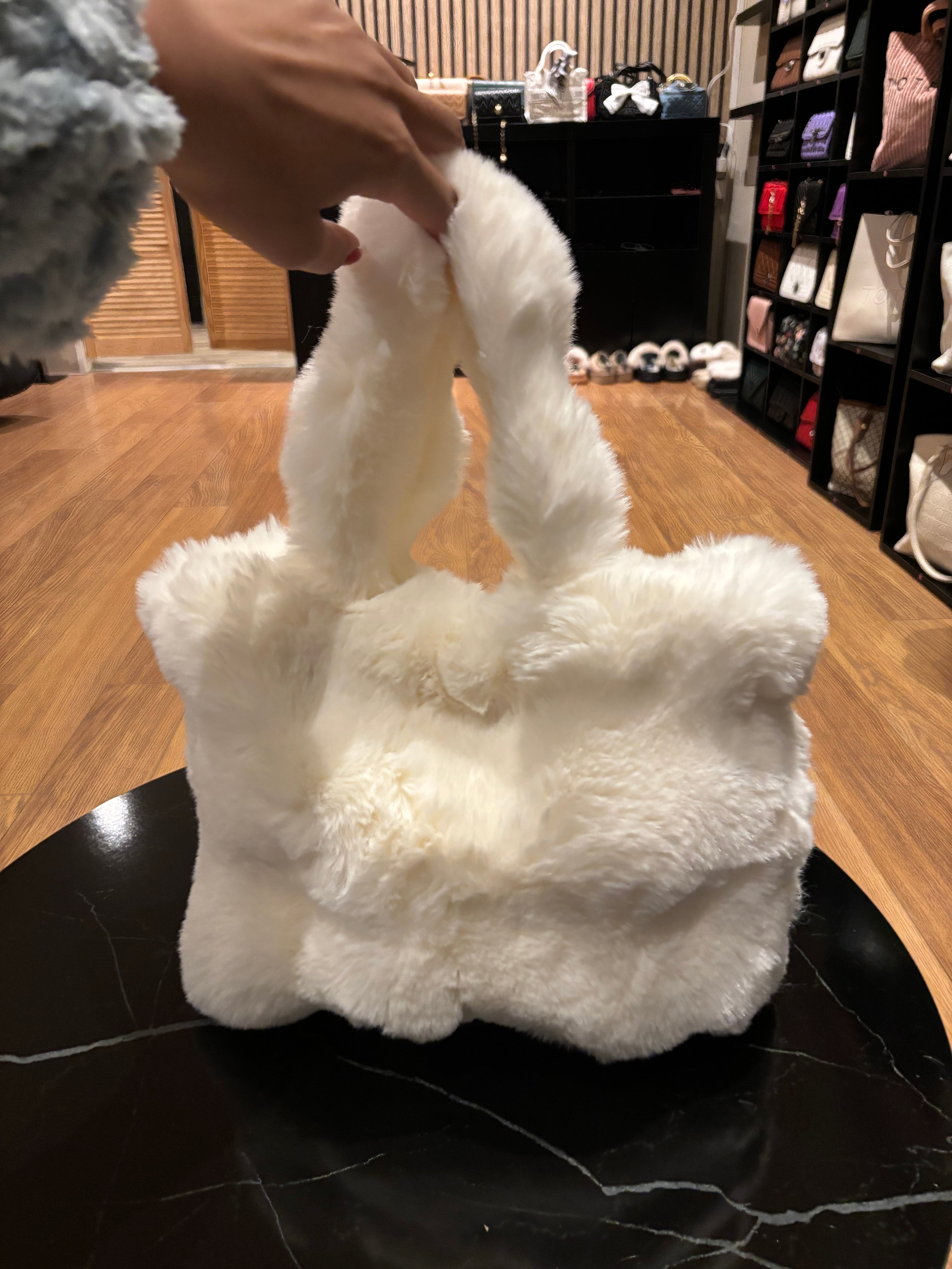 Witte Fluffy Tas