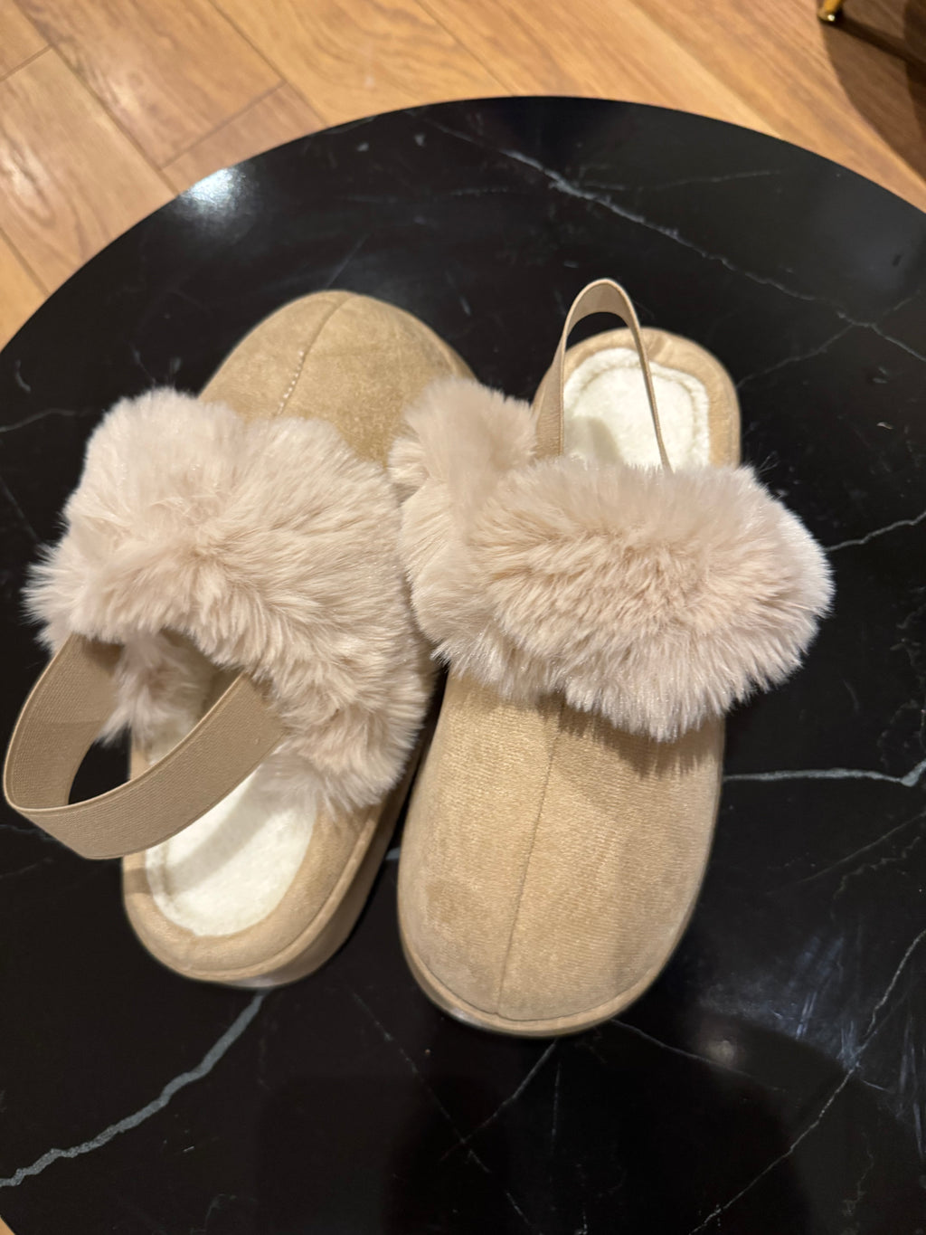 Pantoffels Bont Beige