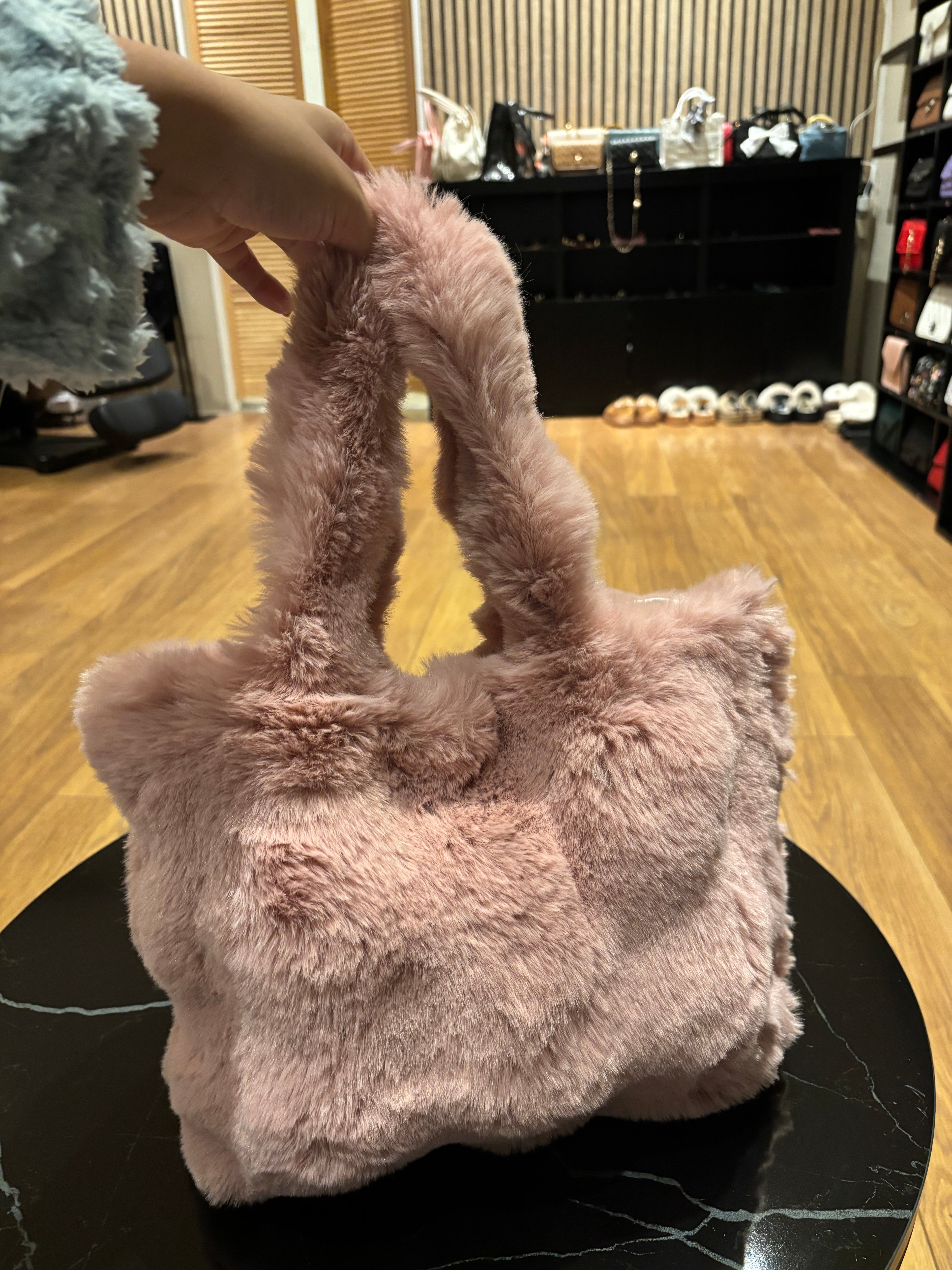 Roze Fluffy Tas
