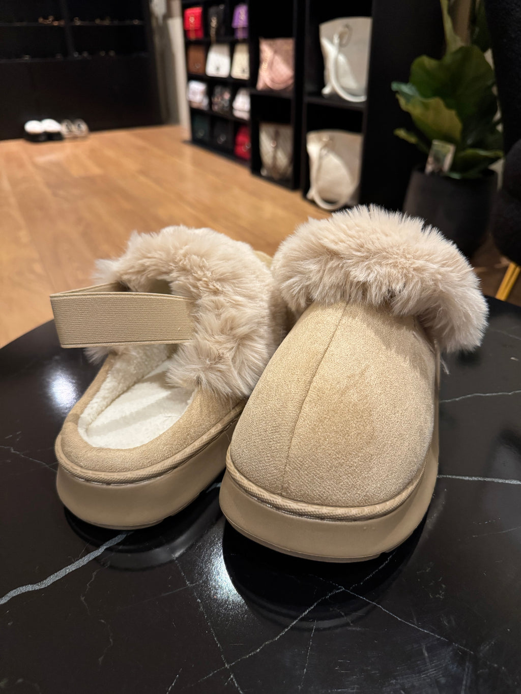 Pantoffels Bont Beige