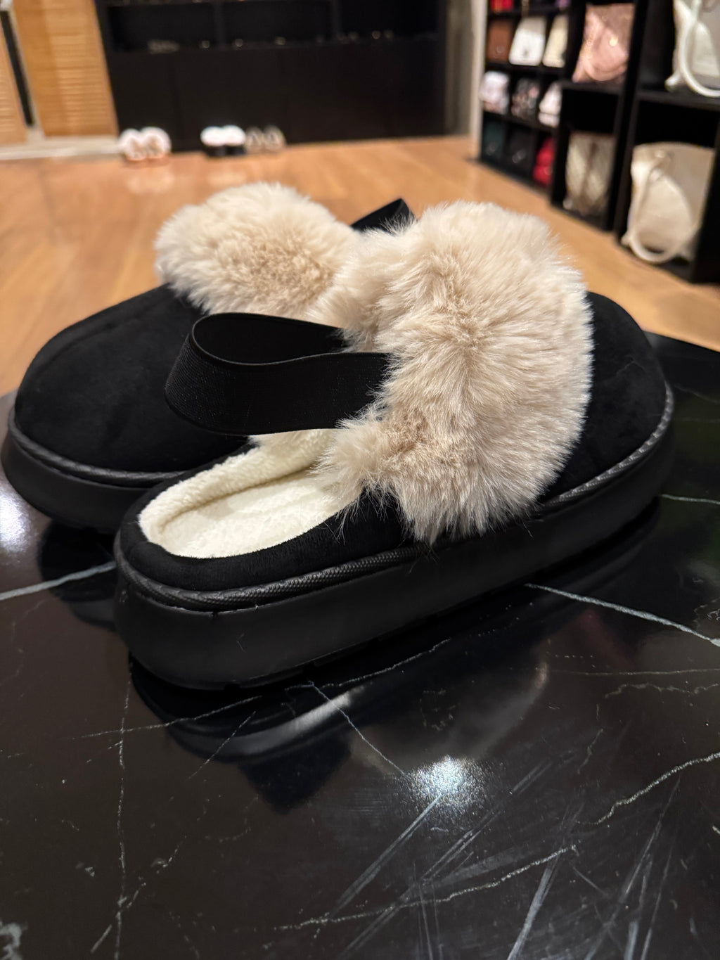 Pantoffels Bont Zwart