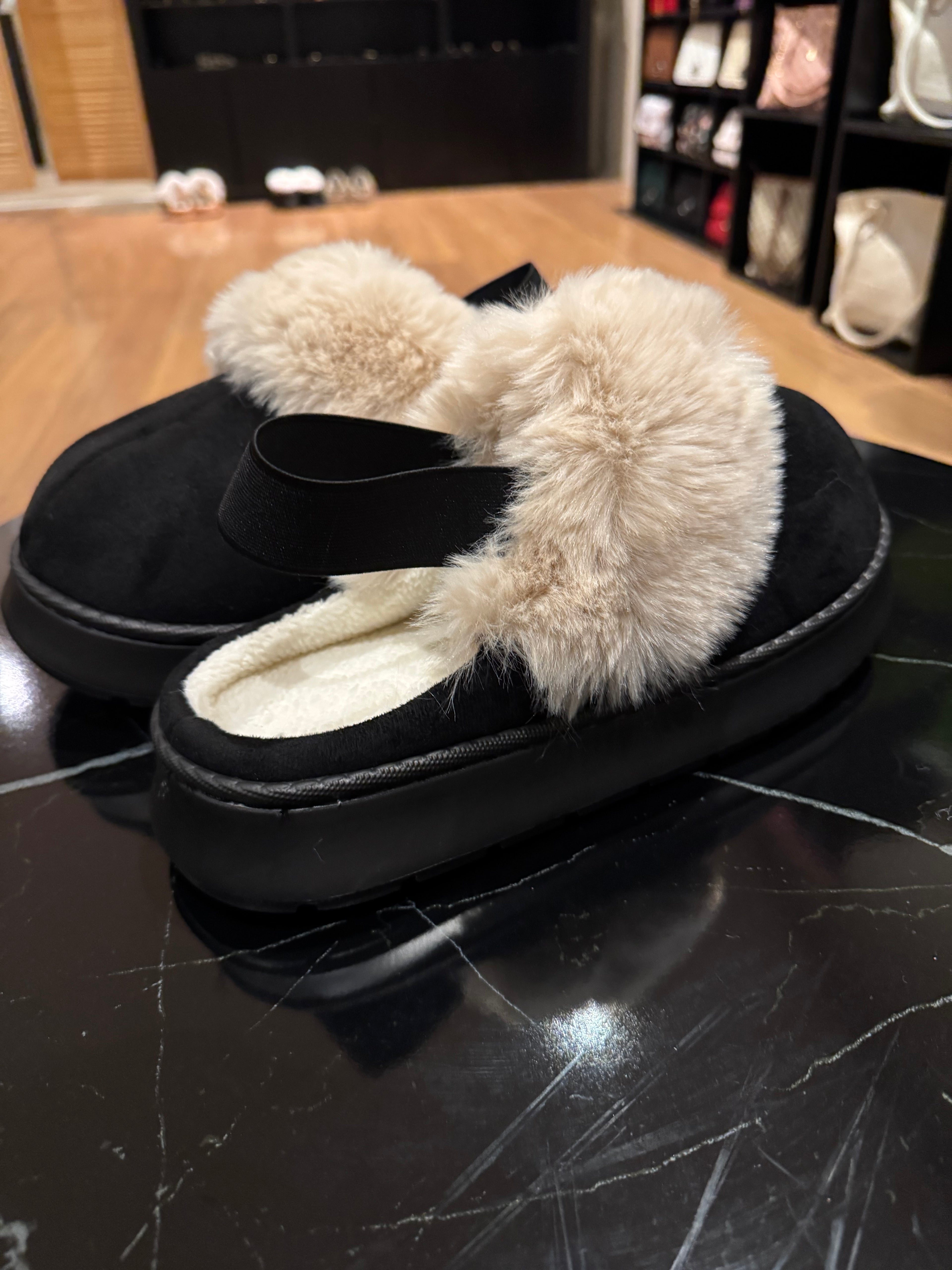 Pantoffels Bont Zwart