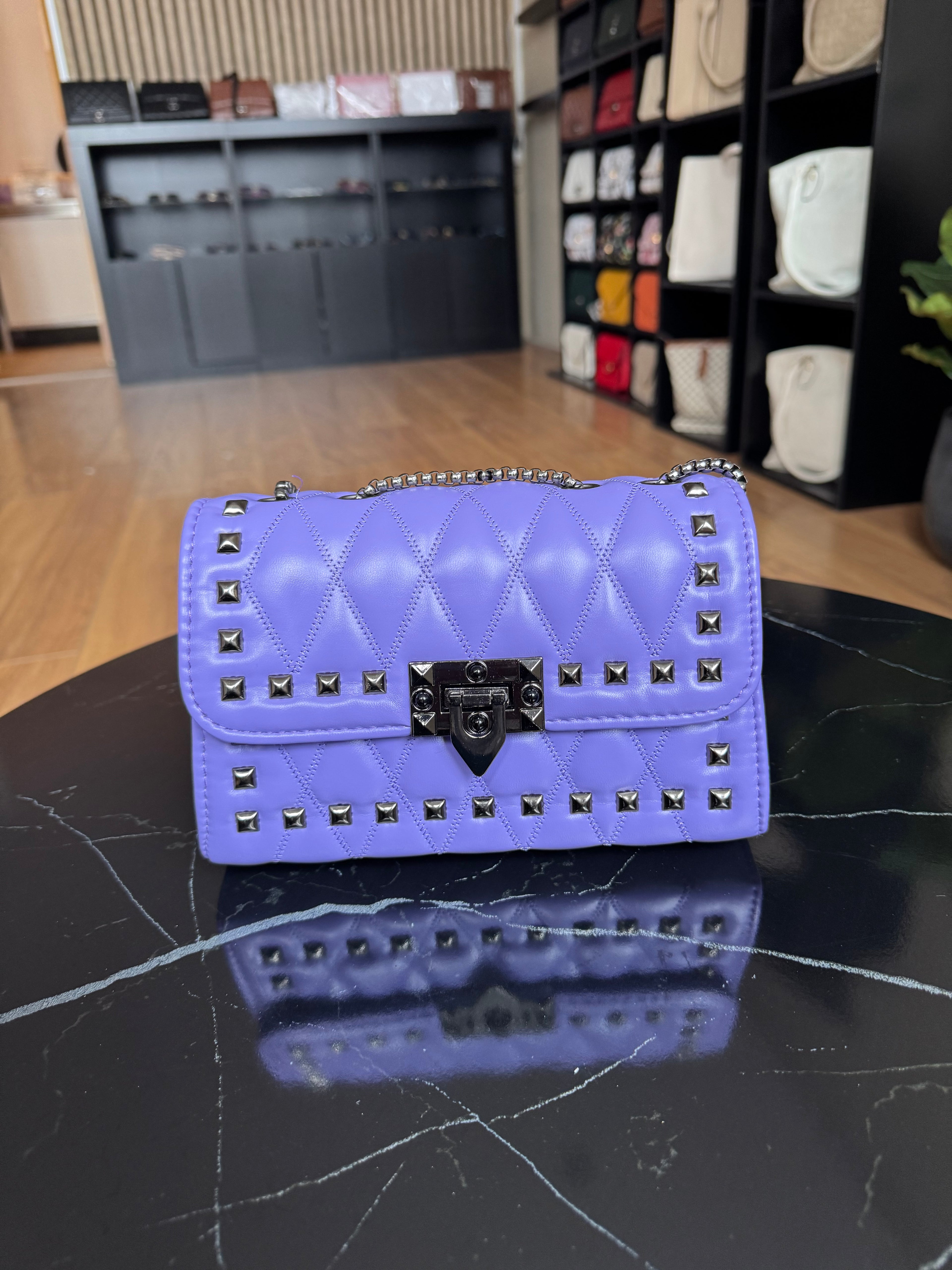 Purple Stud Purse