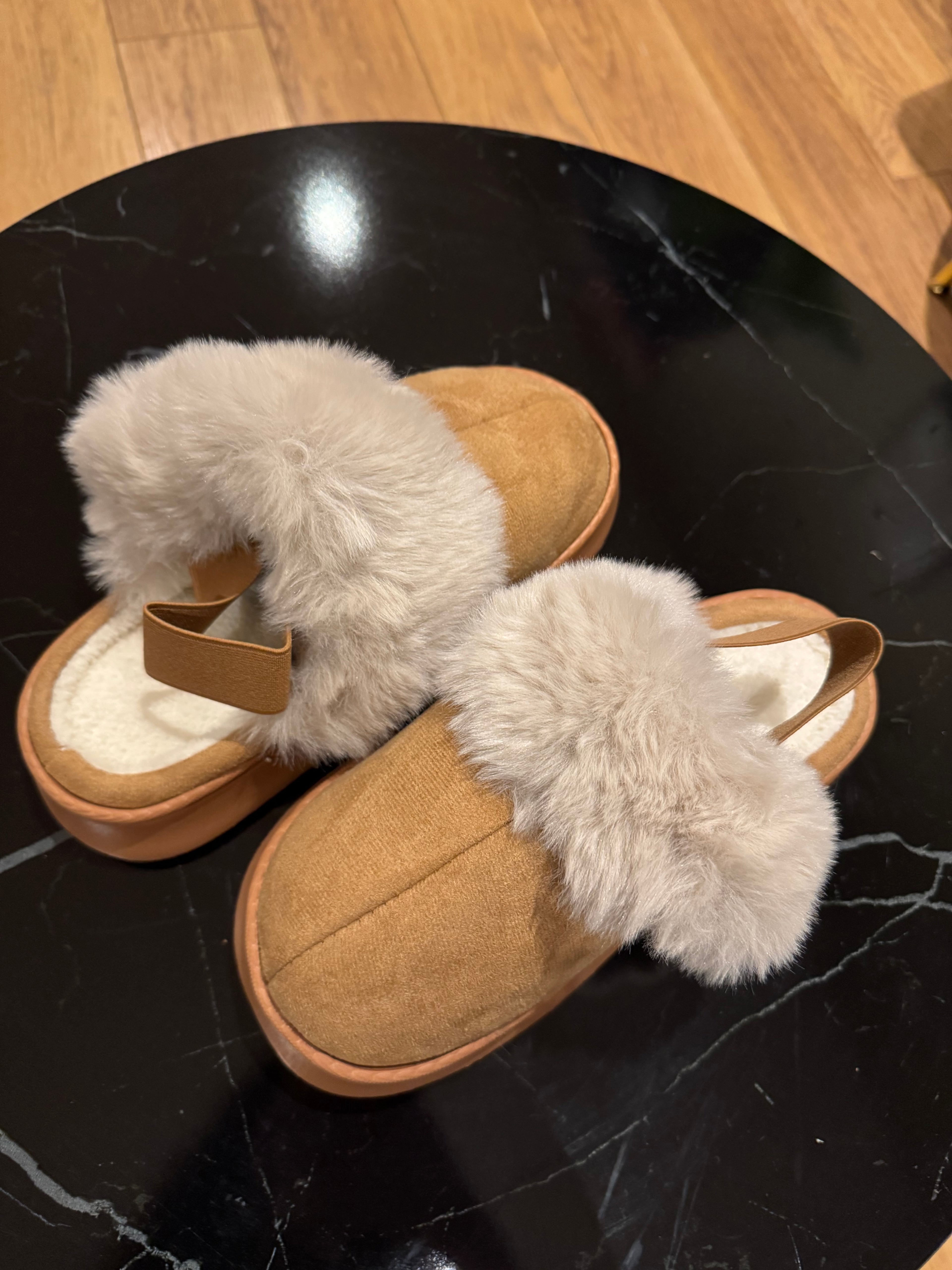 Pantoffels Bont Camel