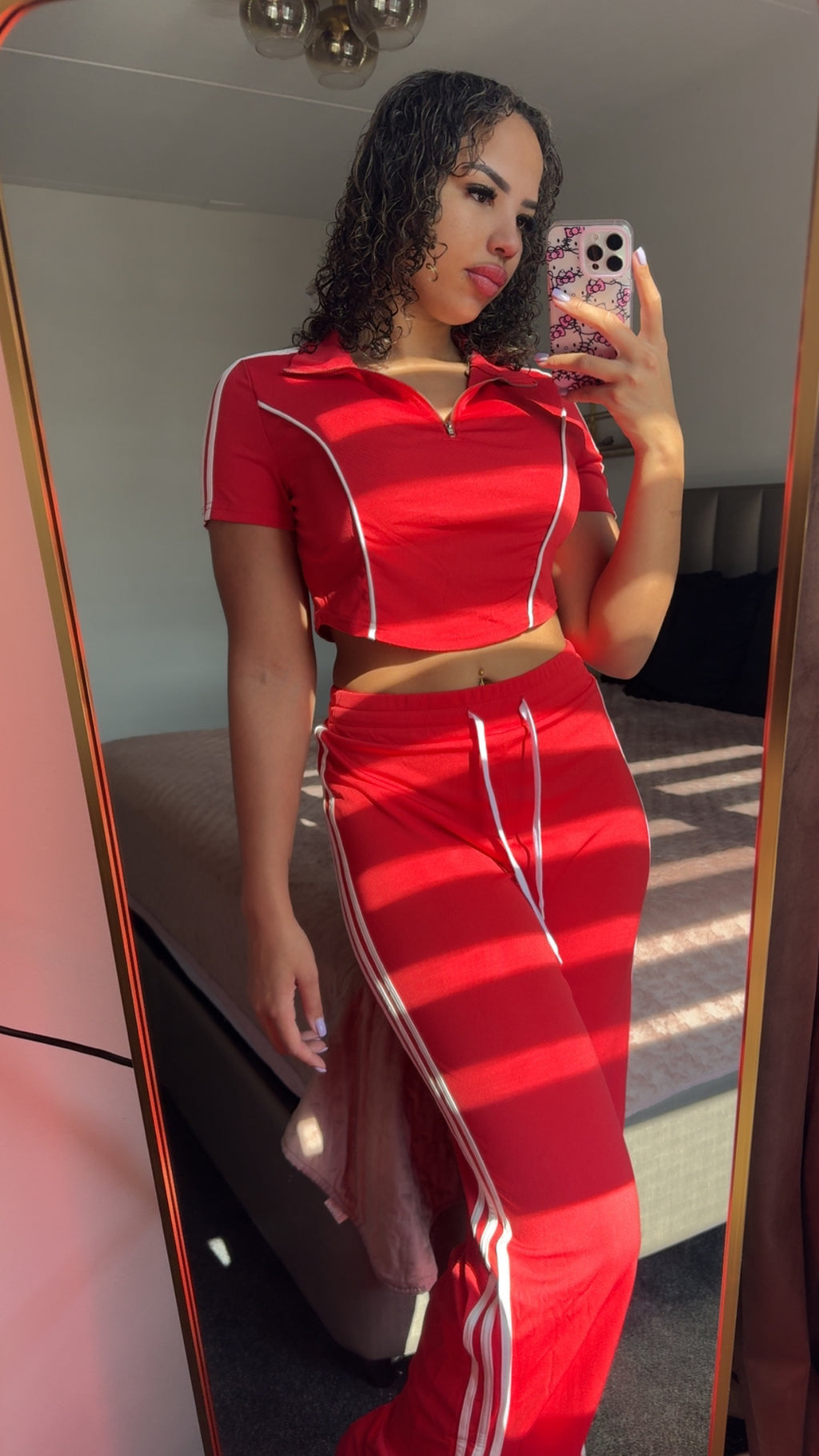 Red Striped Tracksuit