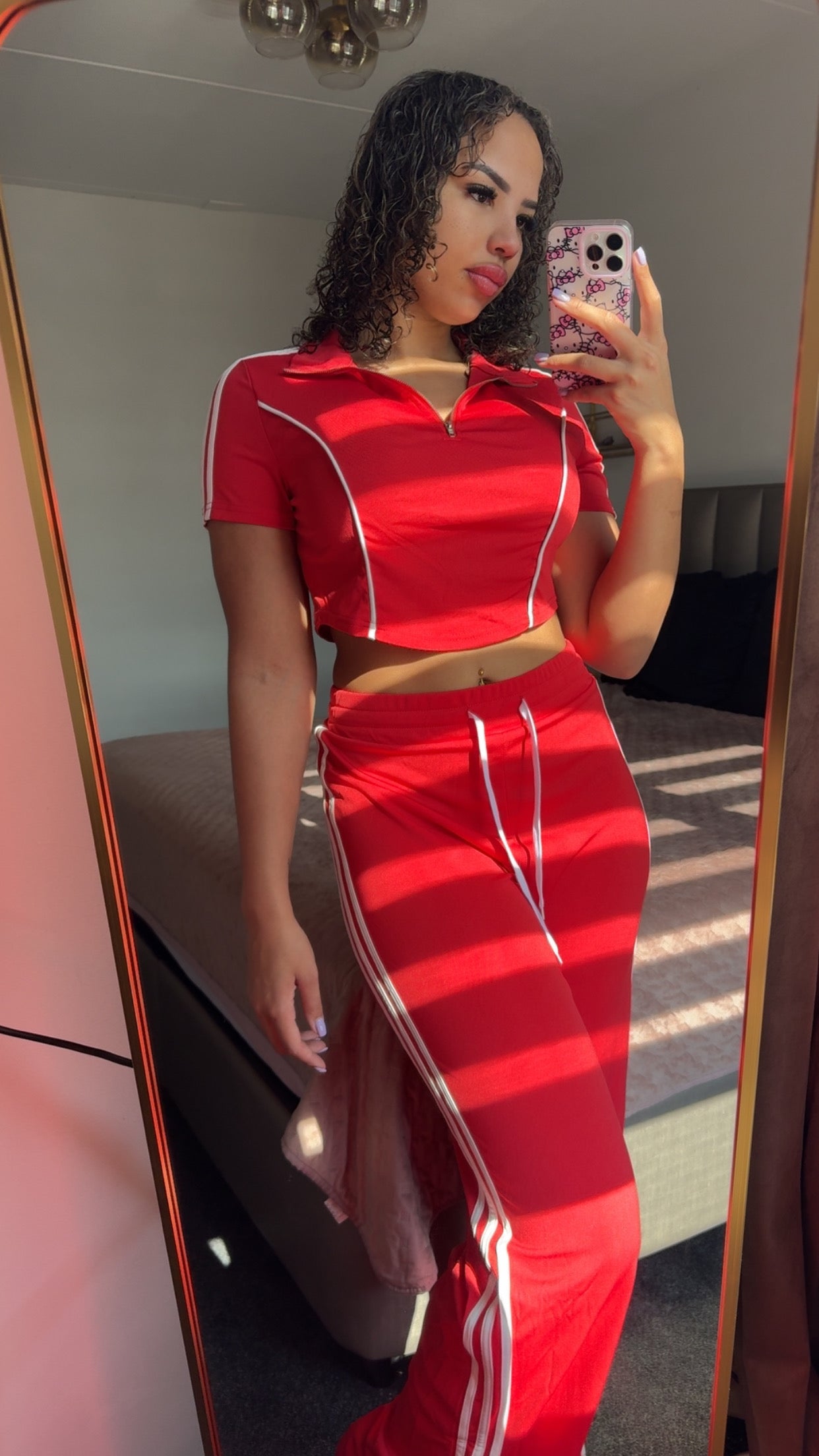 Red Striped Tracksuit