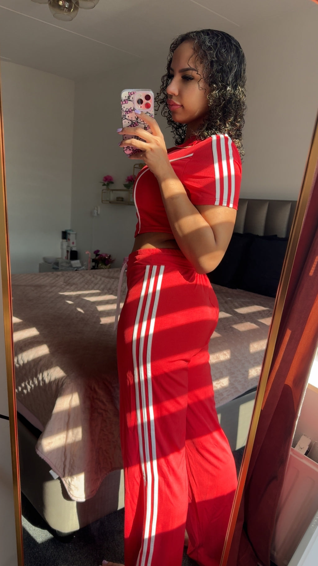 Red Striped Tracksuit