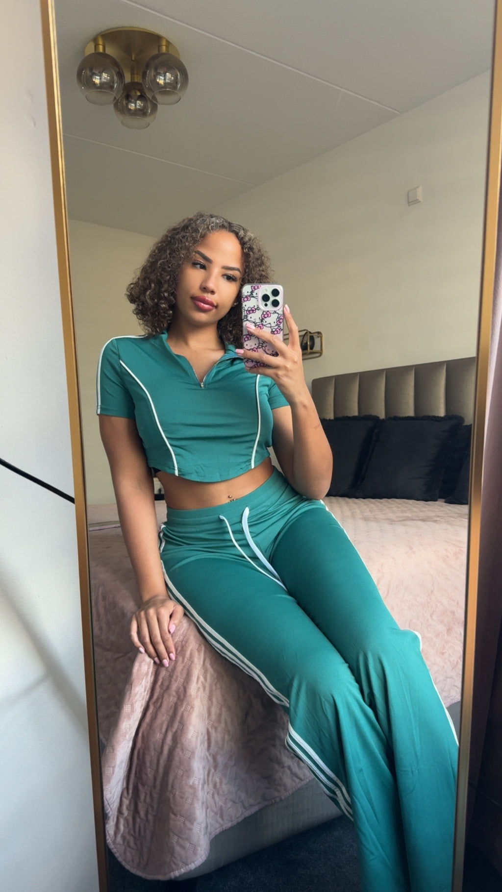 Green Striped Tracksuit