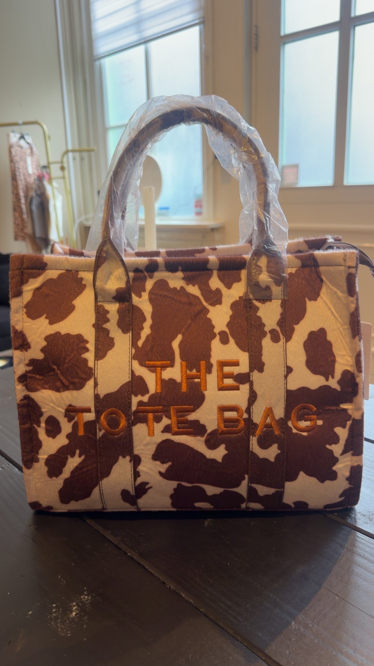 Tote Bag Koe Lichtbruin XL