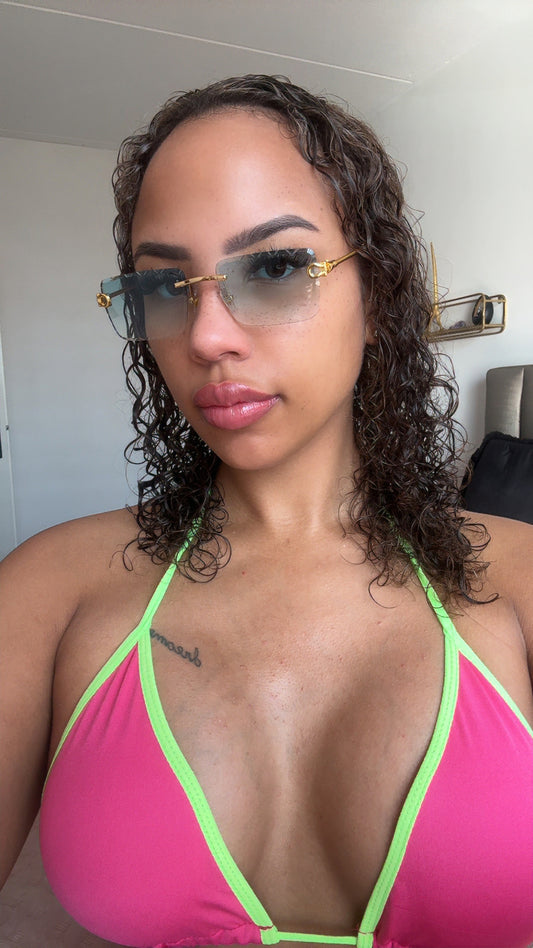 Fancy Light Blue Glasses