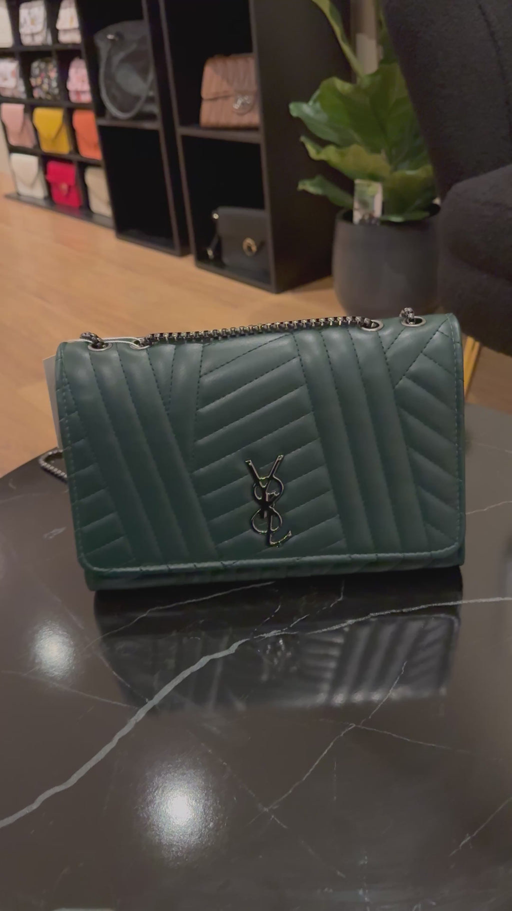 Green YSL Bag