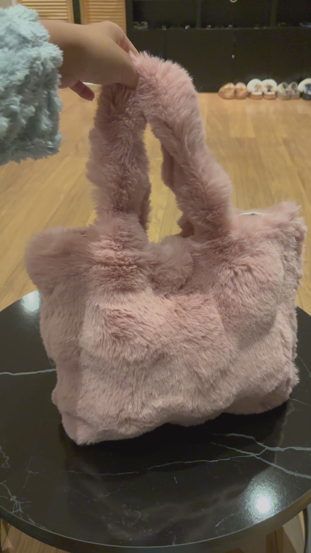 Roze Fluffy Tas