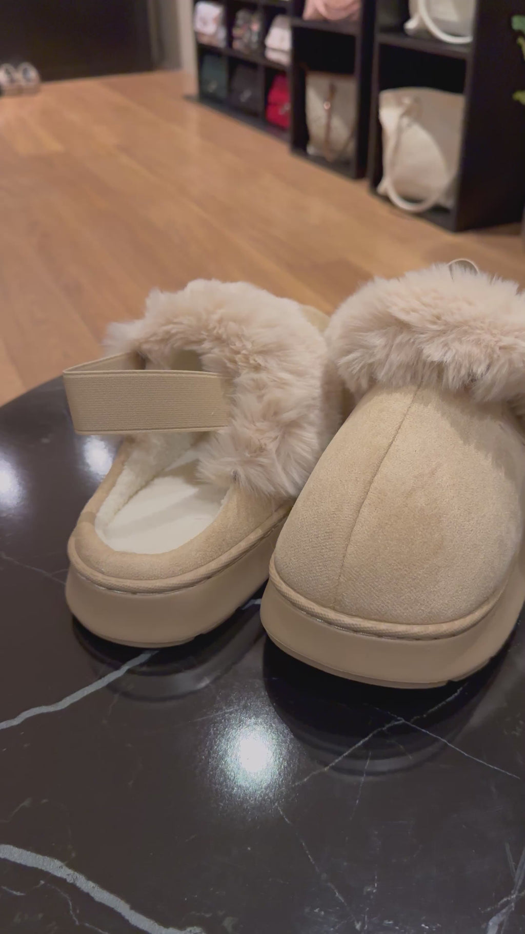 Pantoffels Bont Beige