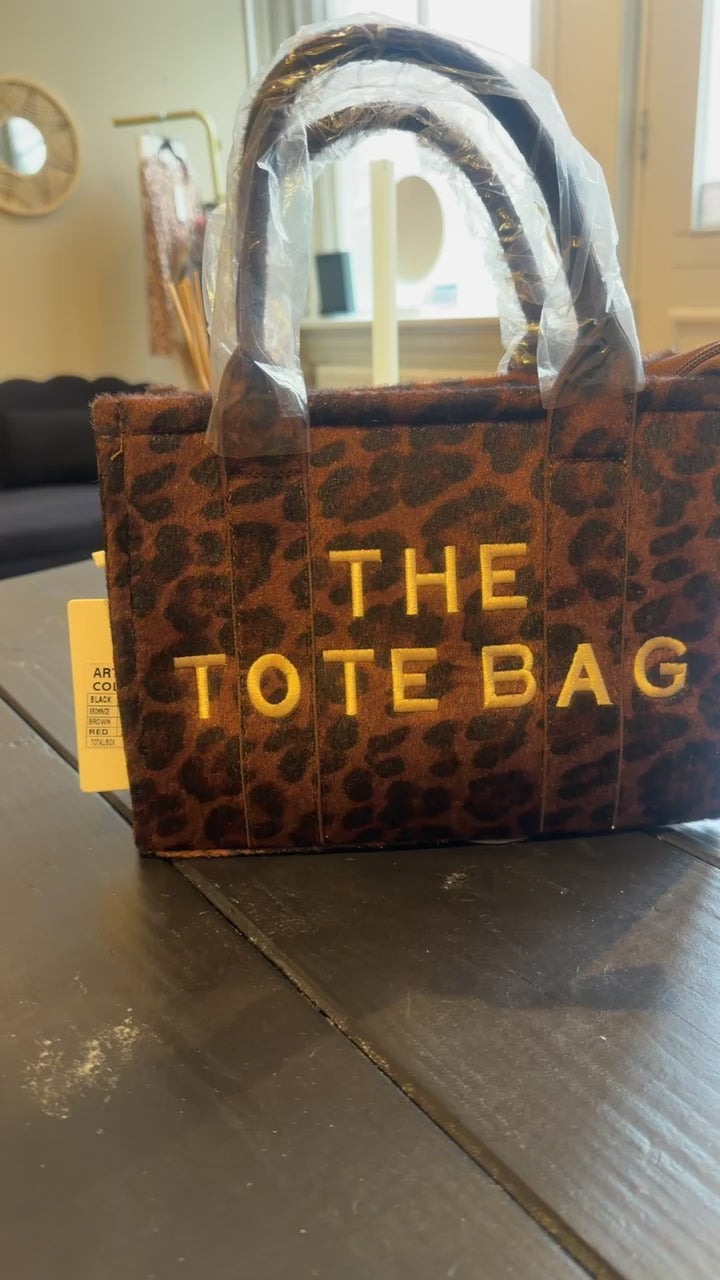 Tote Bag Donkerbruin Panter