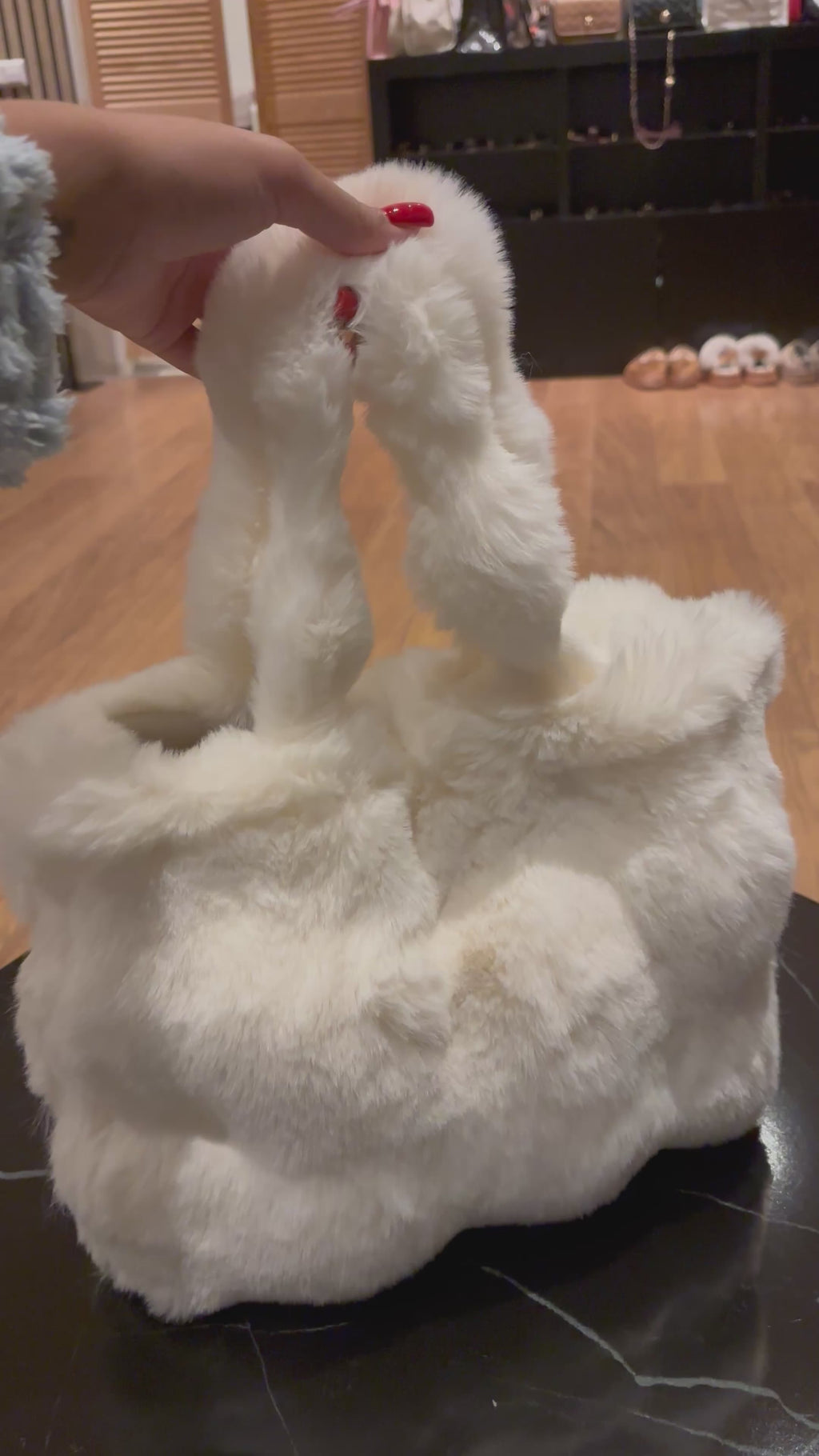 Witte Fluffy Tas