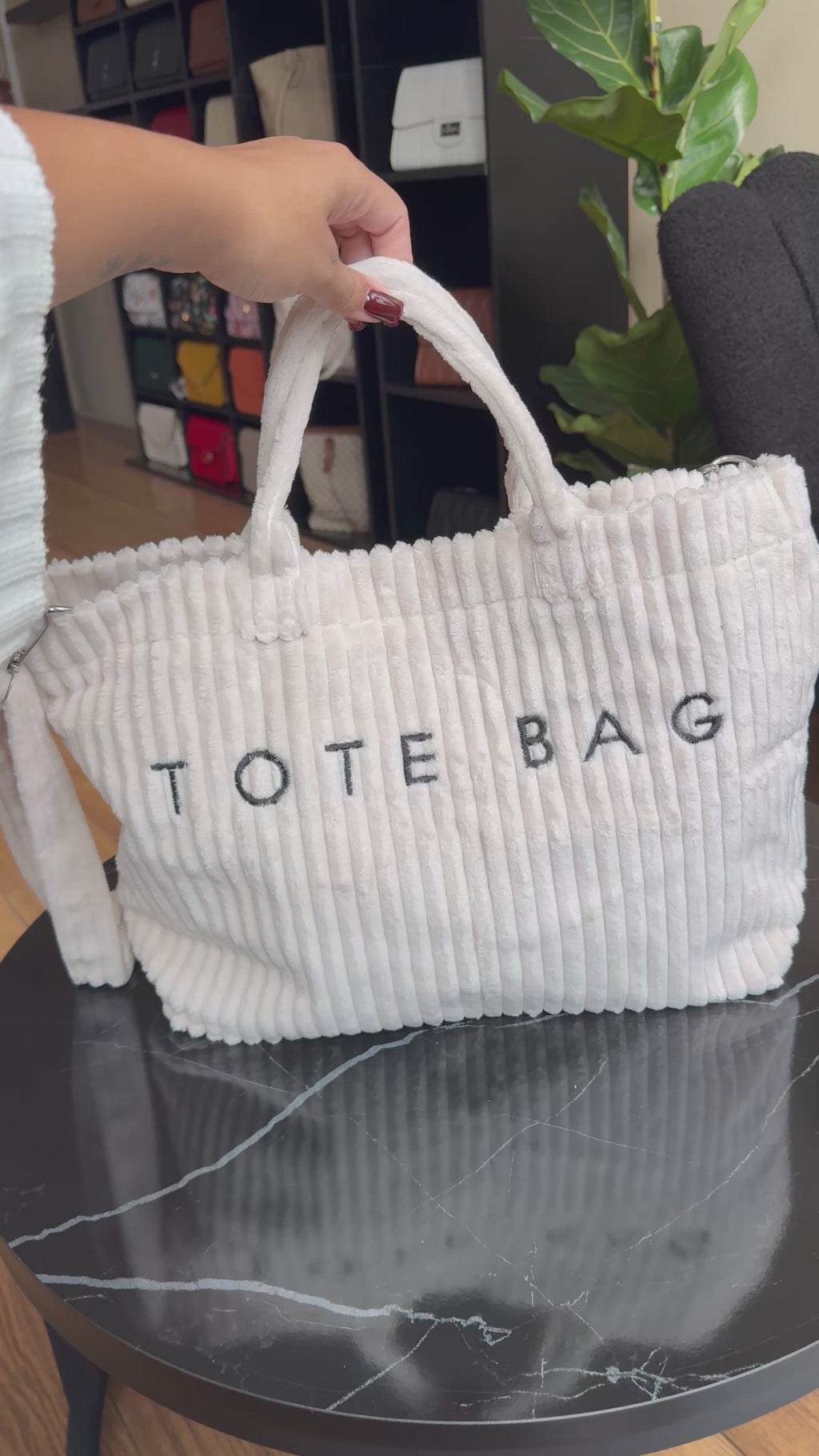 Tote Fluffy White