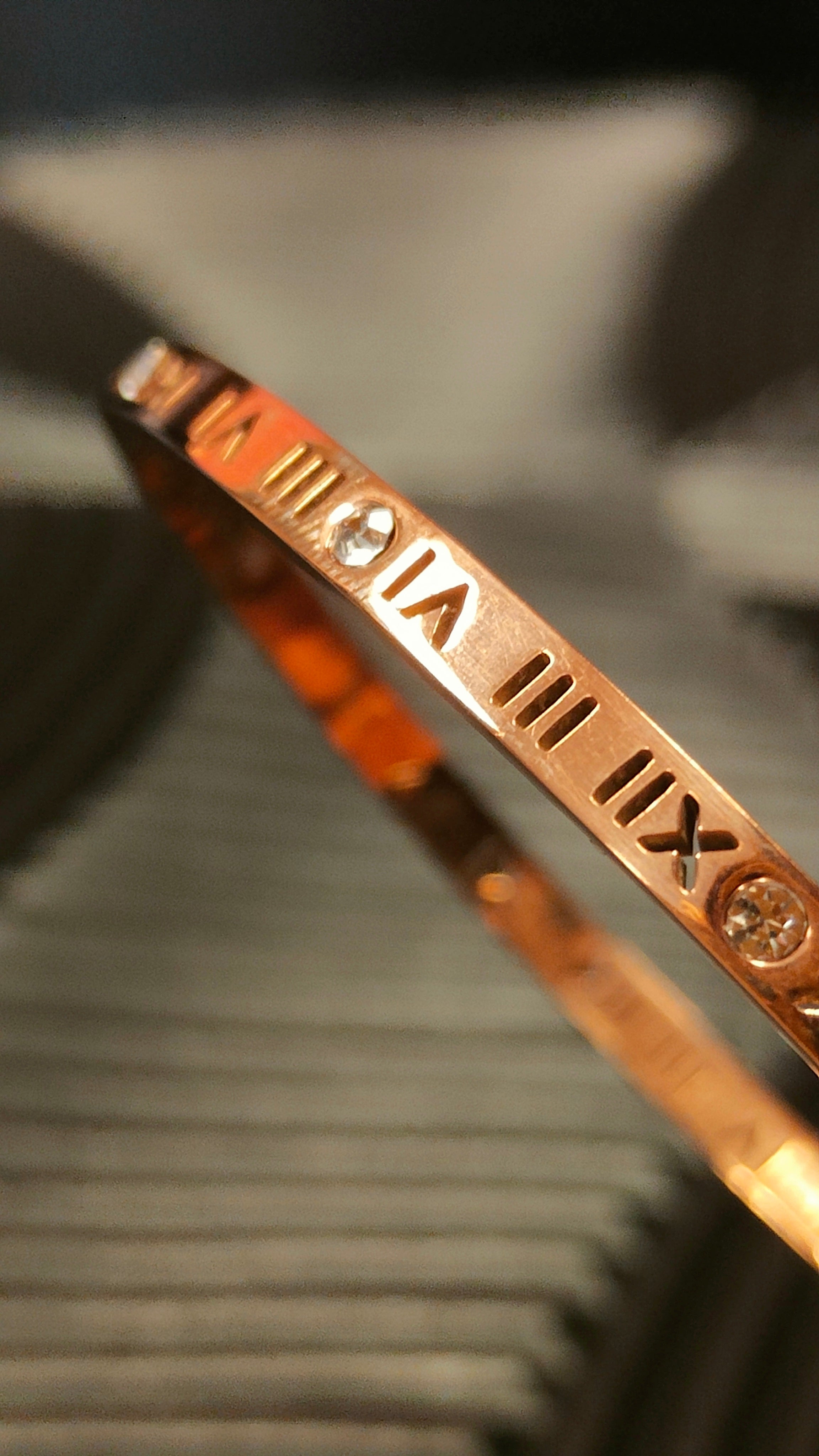 Armband Roman Numbers - Diamond look- Goud kleurig