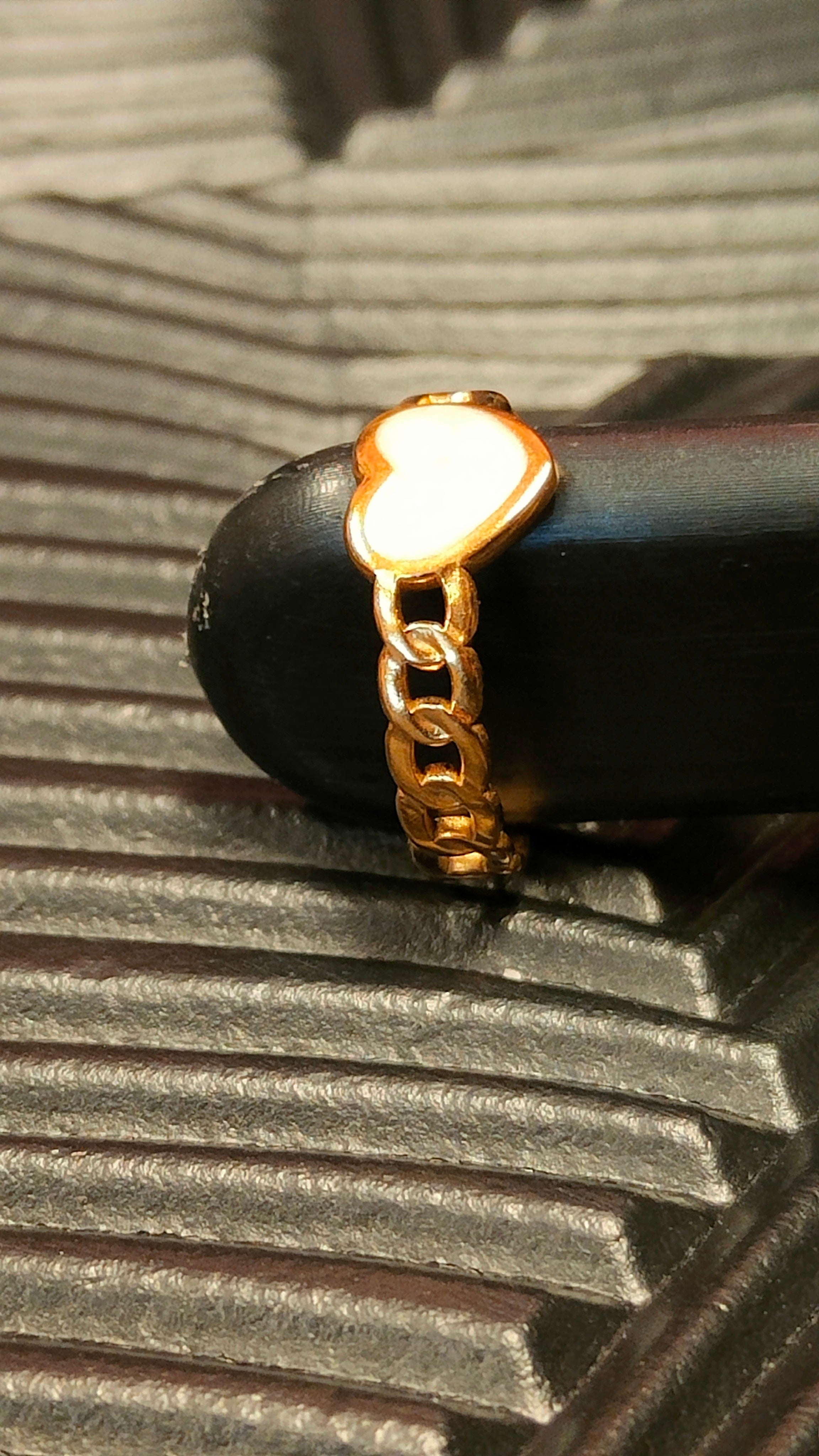 Ring White Heart Verstelbaar