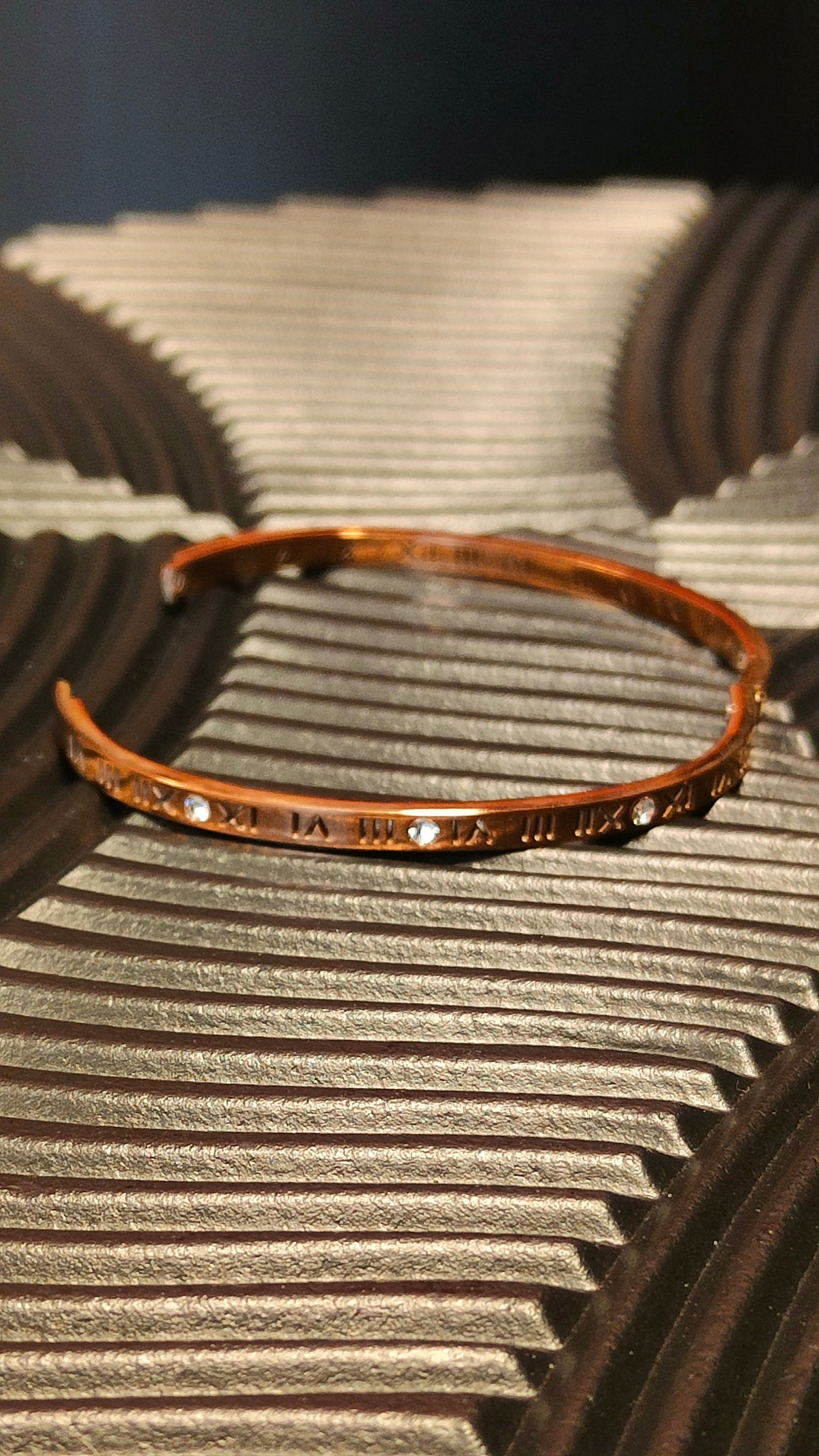 Armband Roman Numbers - Diamond look- Goud kleurig