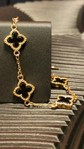 Armband Stars Hangers Black - Goud kleurig
