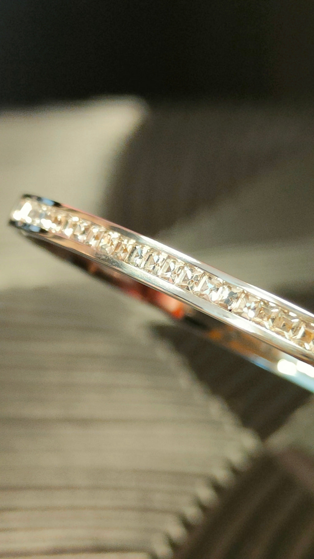 Armband Diamond look inlay - zilver kleurig