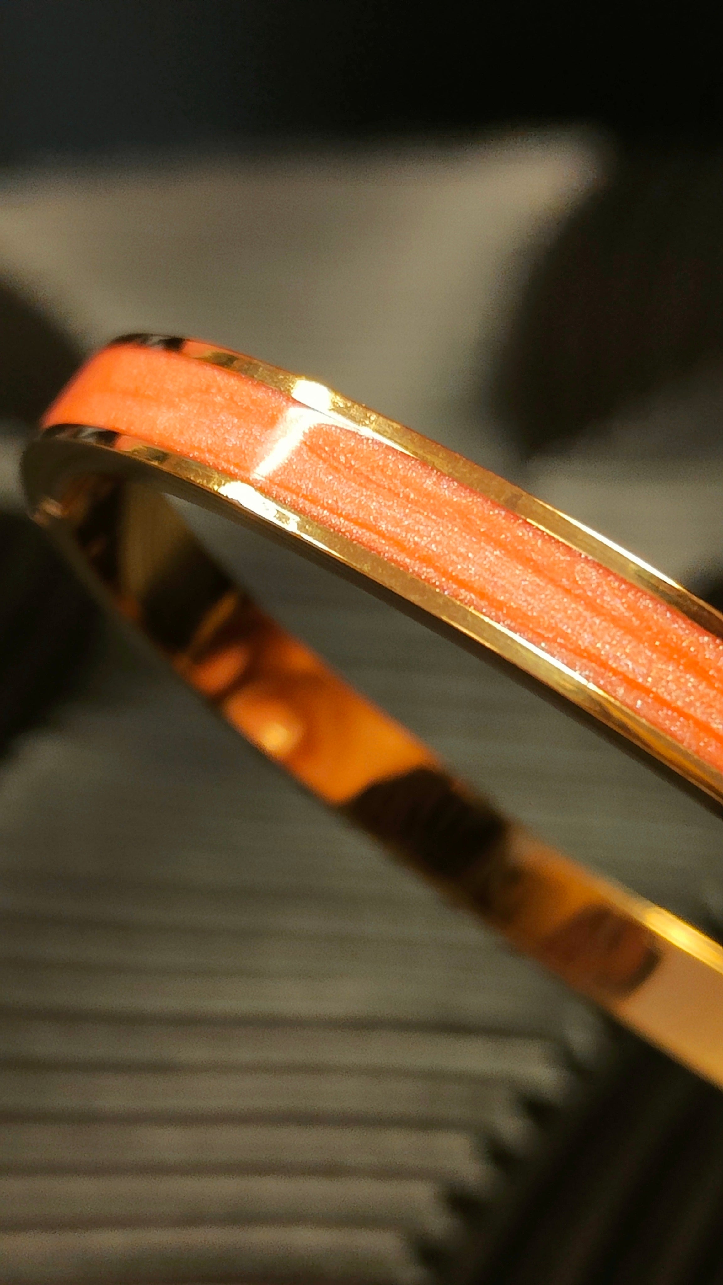 Armband Inlay Orange - Goud kleurig