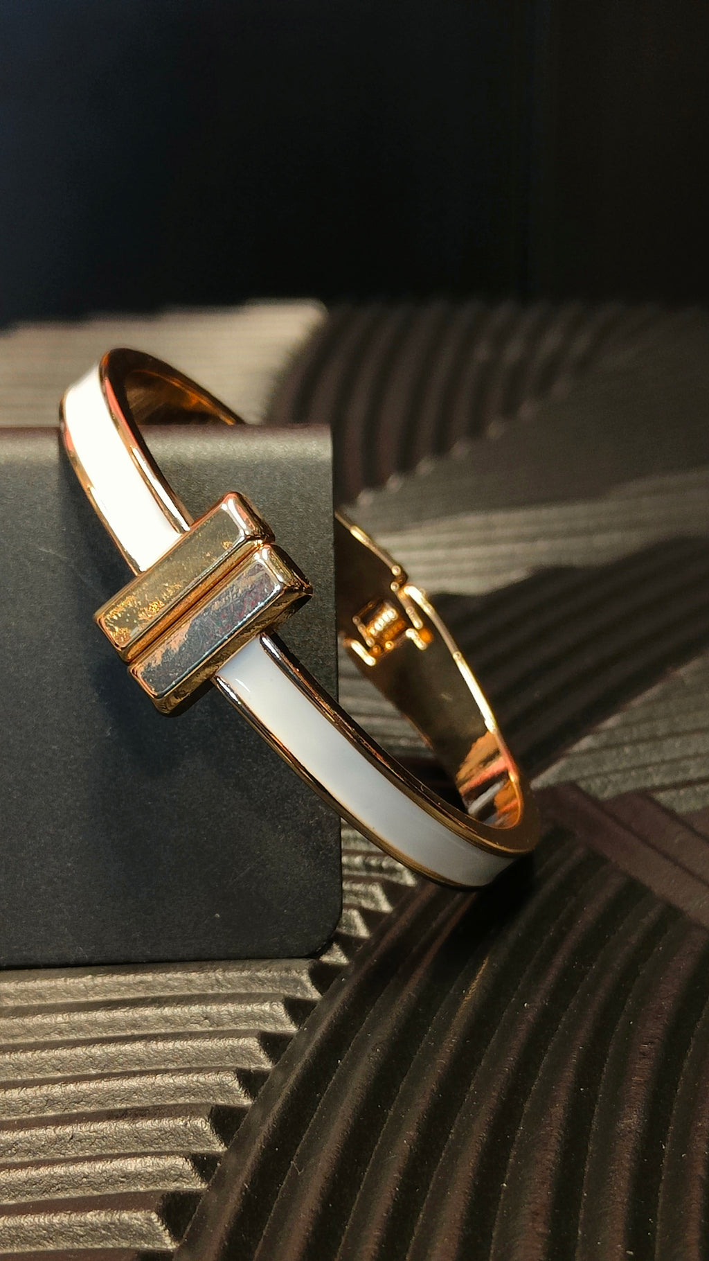 Armband Goldbar - Inlay White - Goud kleurig