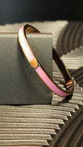 Armband Inlay Pink Roman Numbers - Goud kleurig