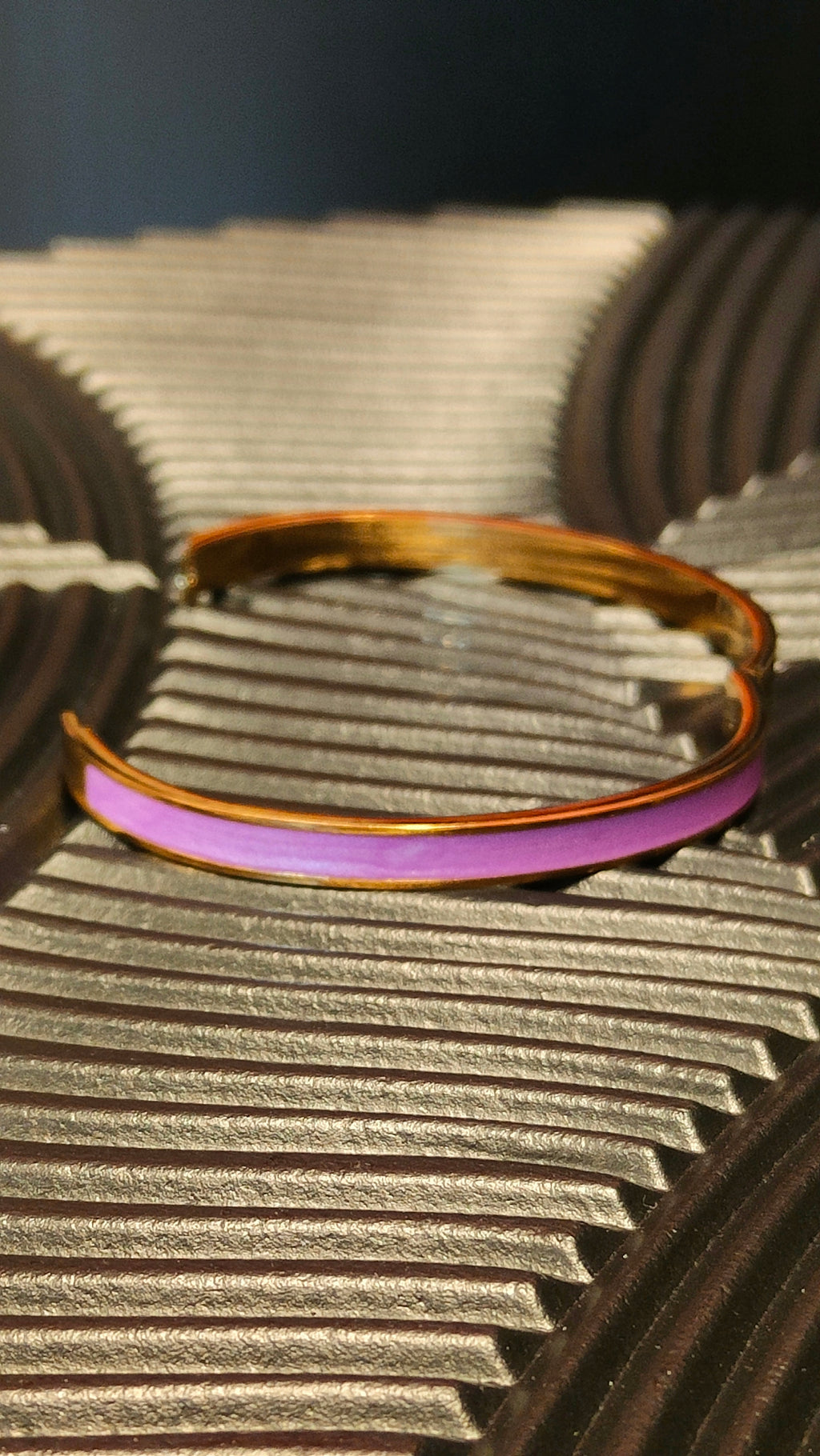 Armband Inlay Lila - Goud kleurig