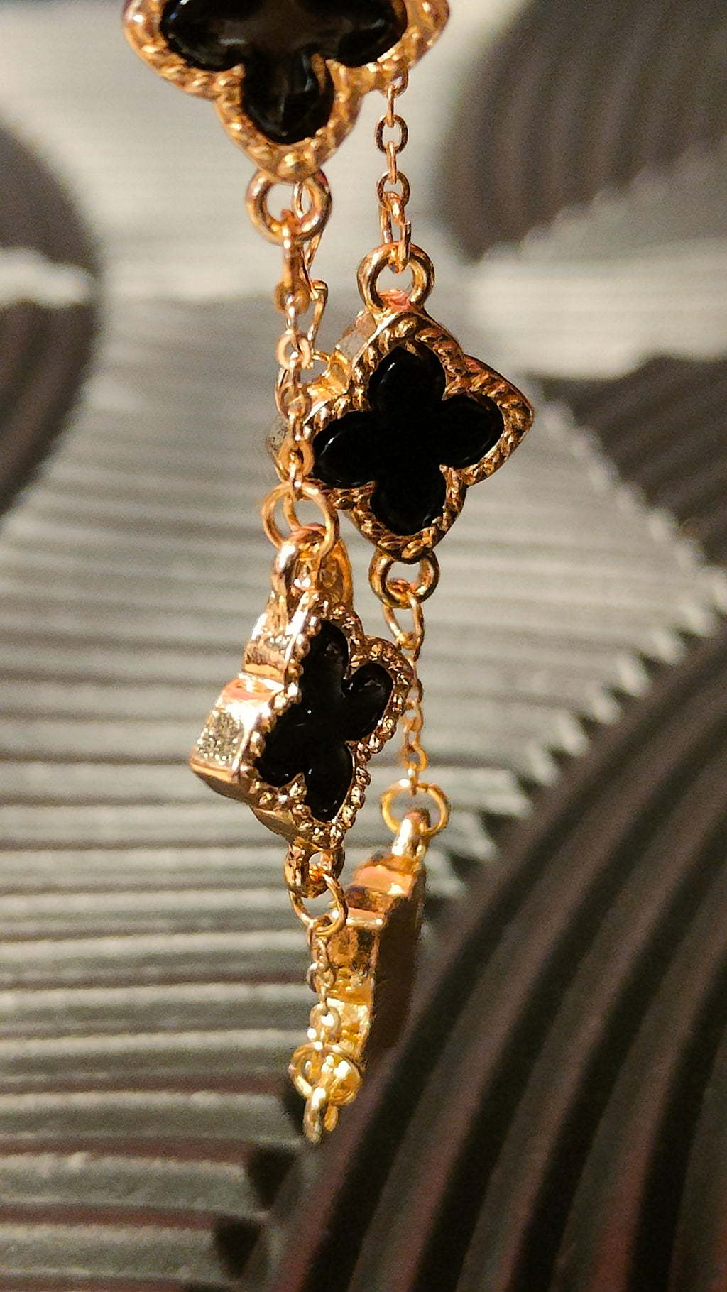 Armband Stars Hangers Black - Goud kleurig