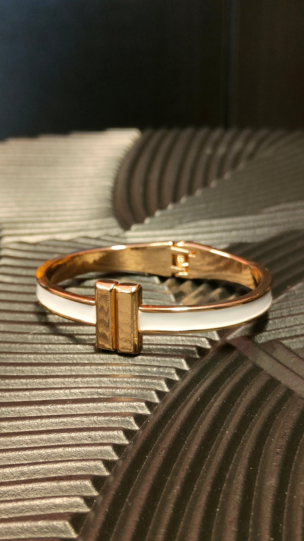 Armband Goldbar - Inlay White - Goud kleurig