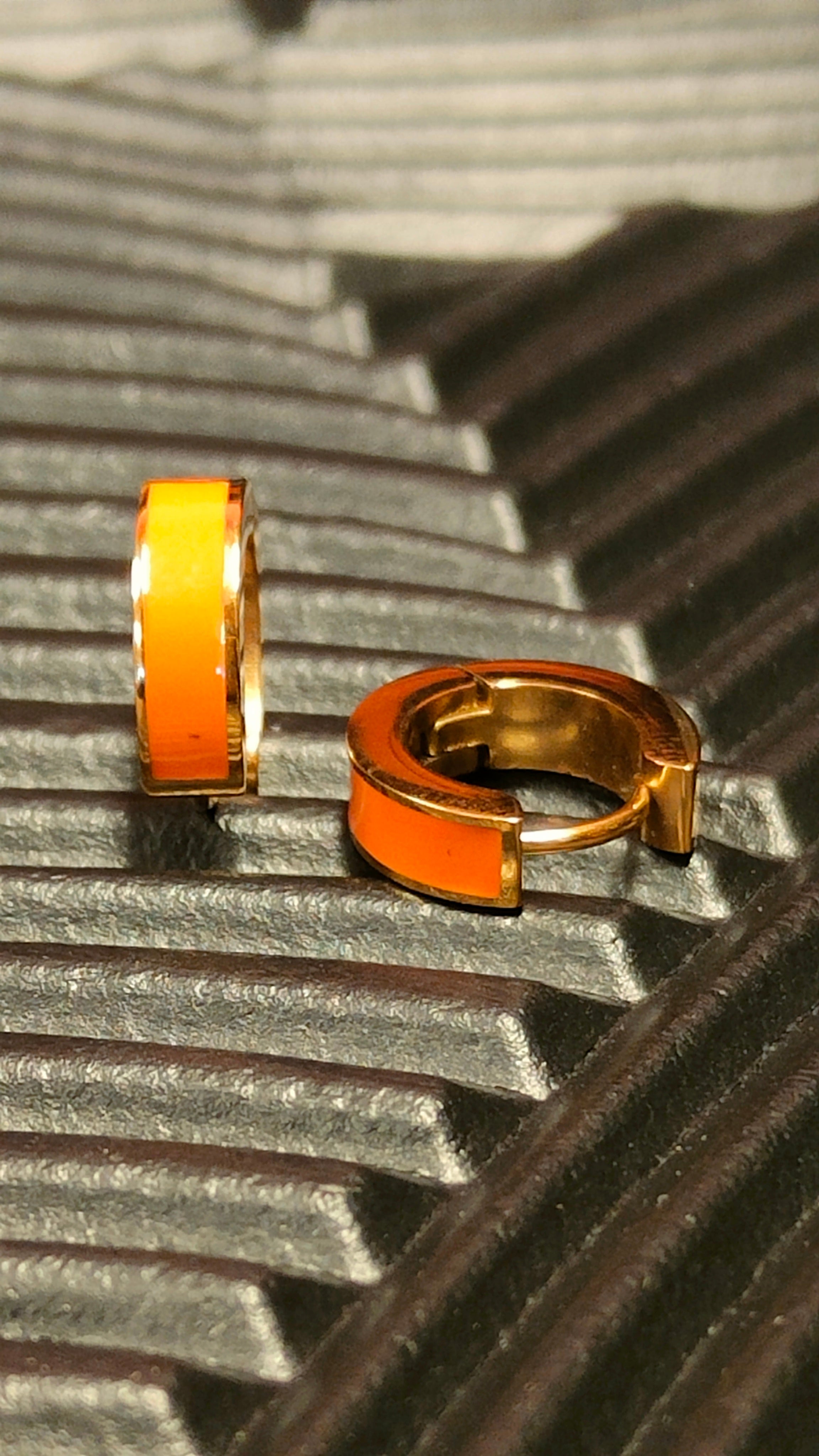 Oorbellen Inlay Orange