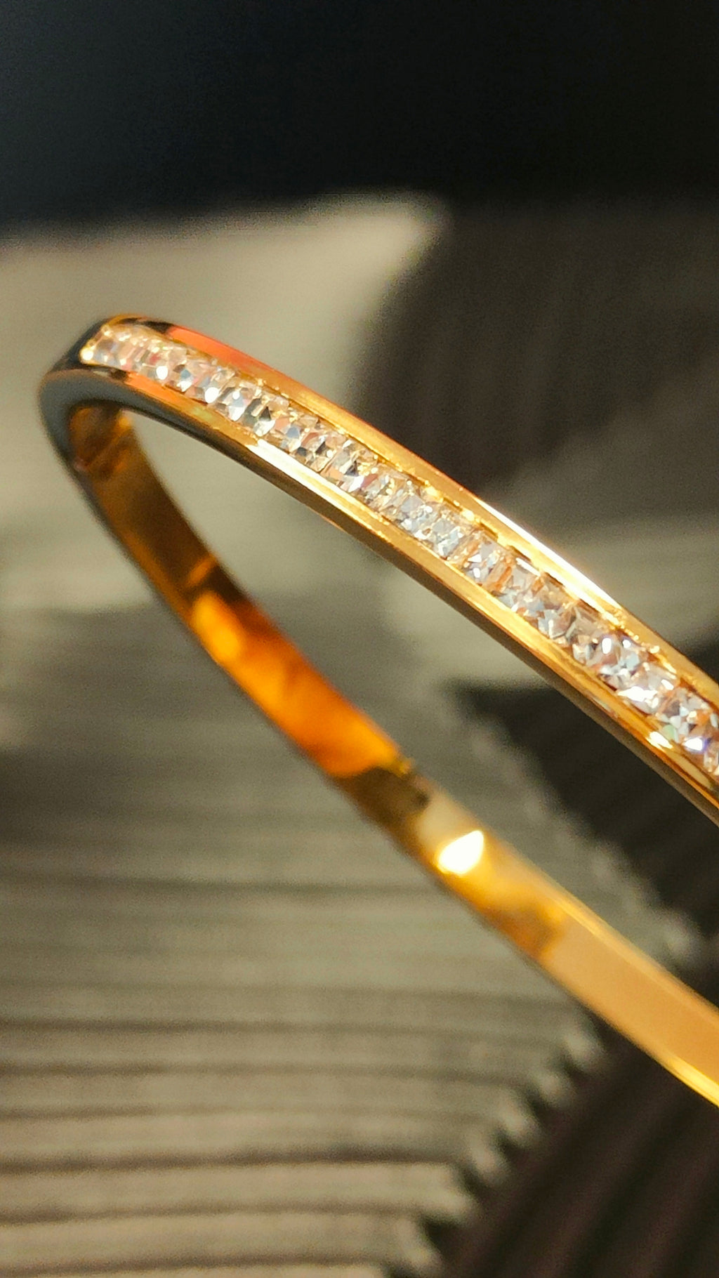 Armband Diamond look inlay - Goud kleurig