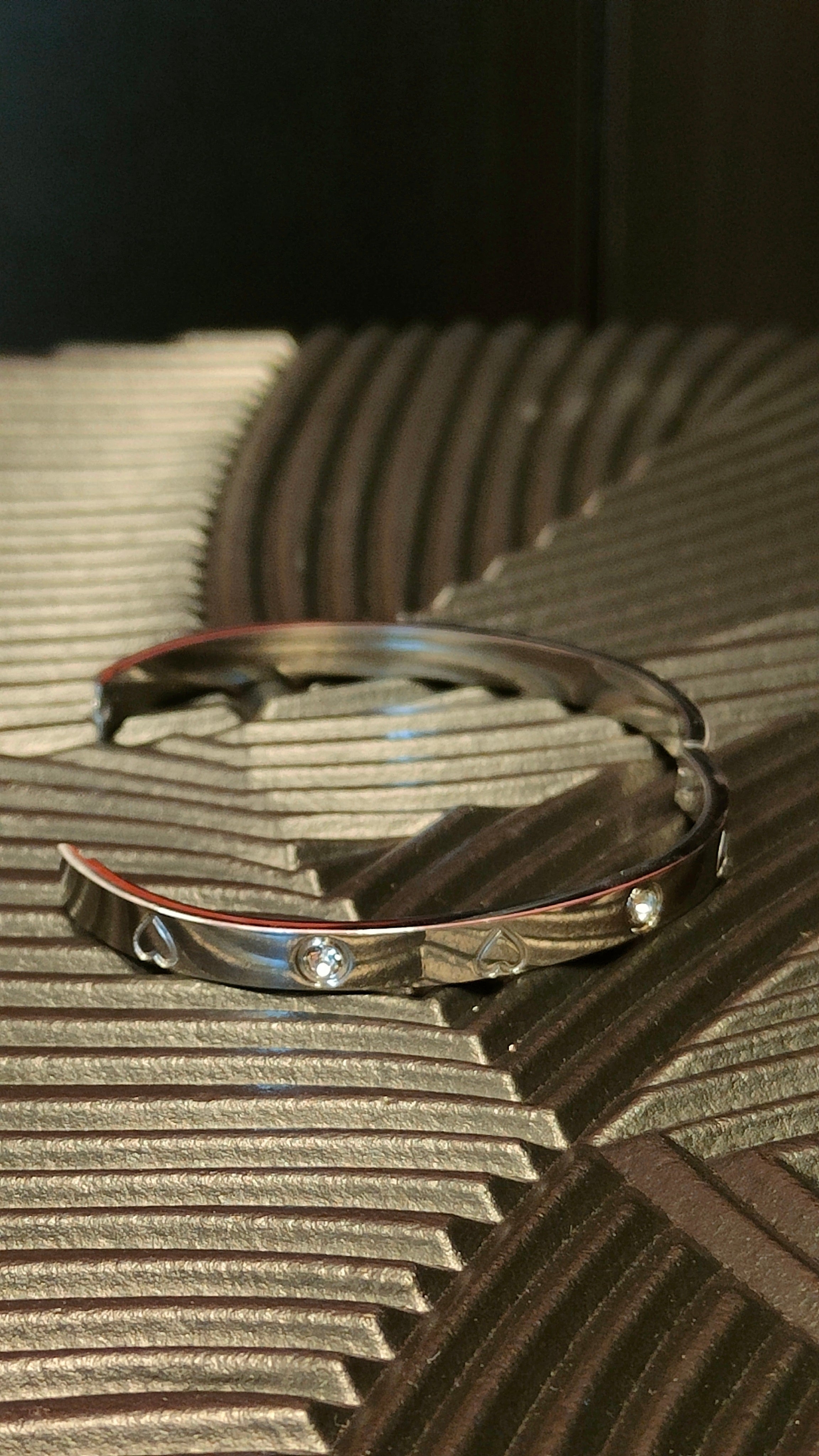 Armband Hearts & Diamond look - zilver kleurig