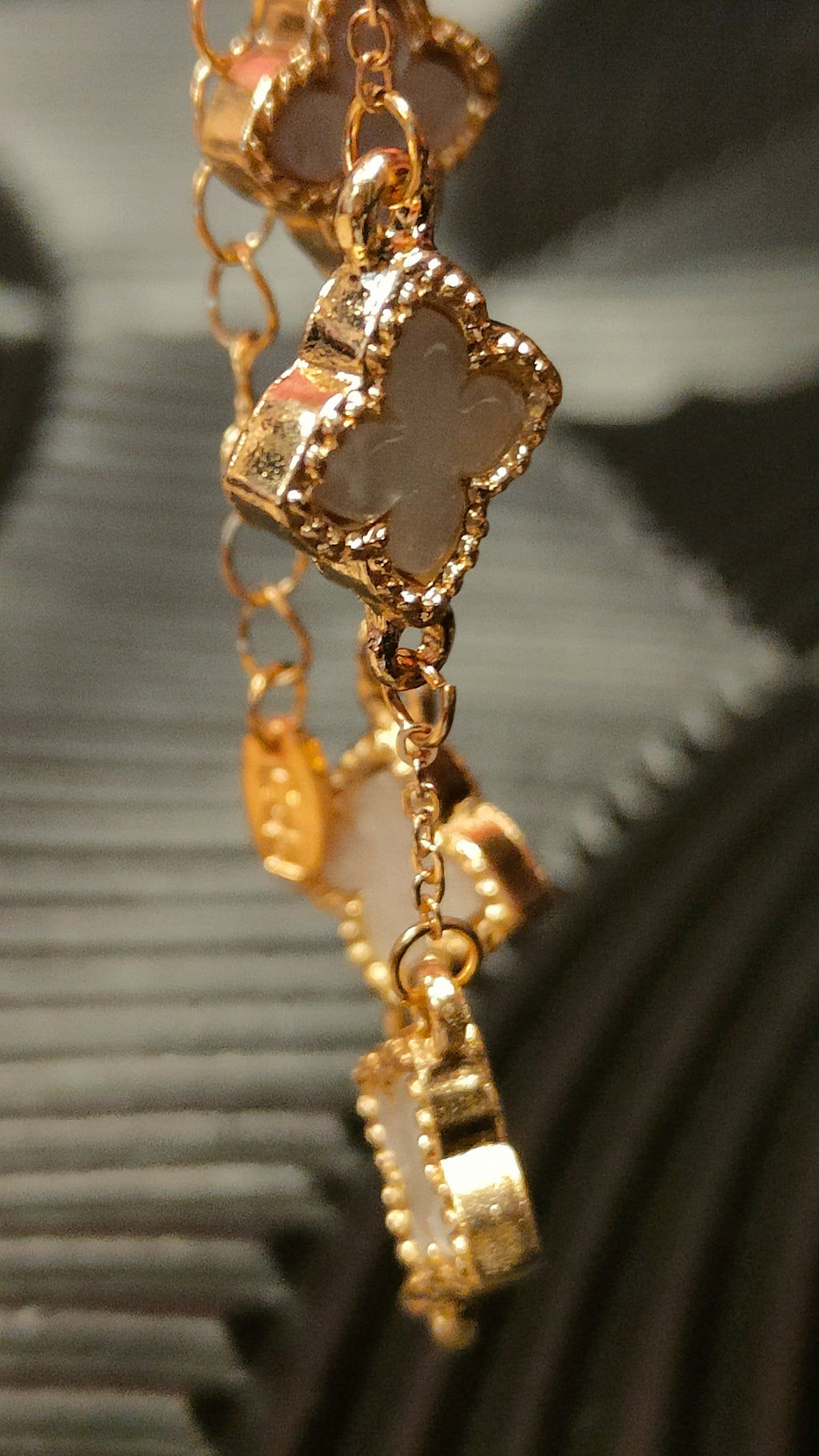 Armband Stars Hangers White - Goud kleurig