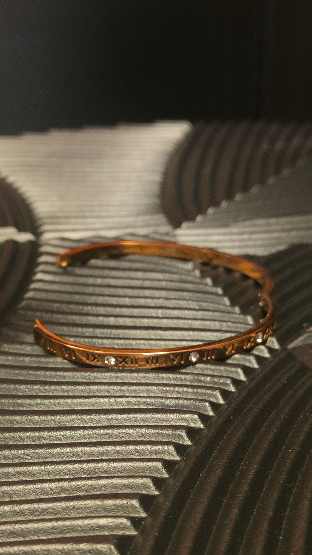 Armband Roman Numbers - Diamond look- Rosegoud kleurig