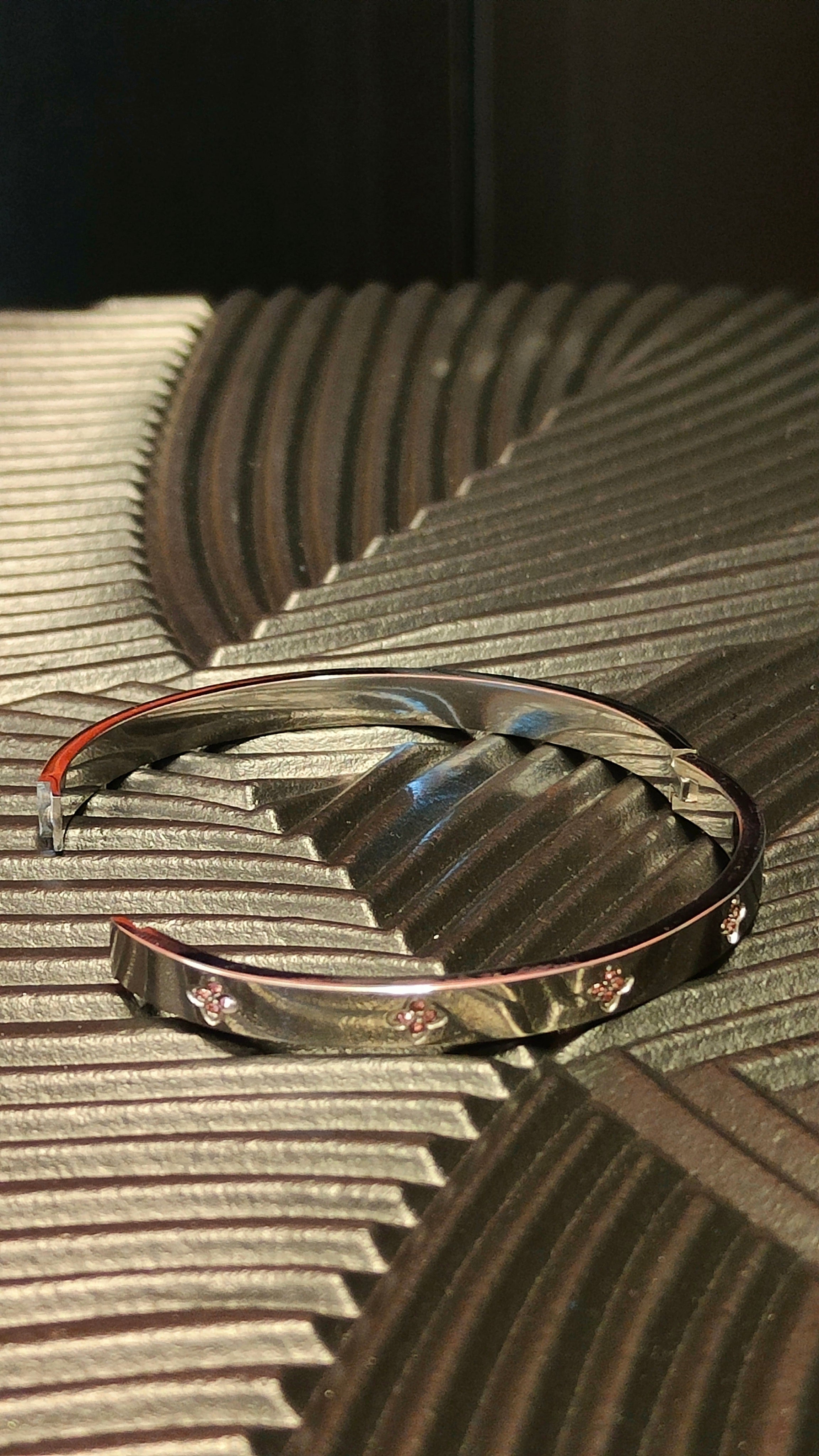 Armband Flower Pink - zilver kleurig
