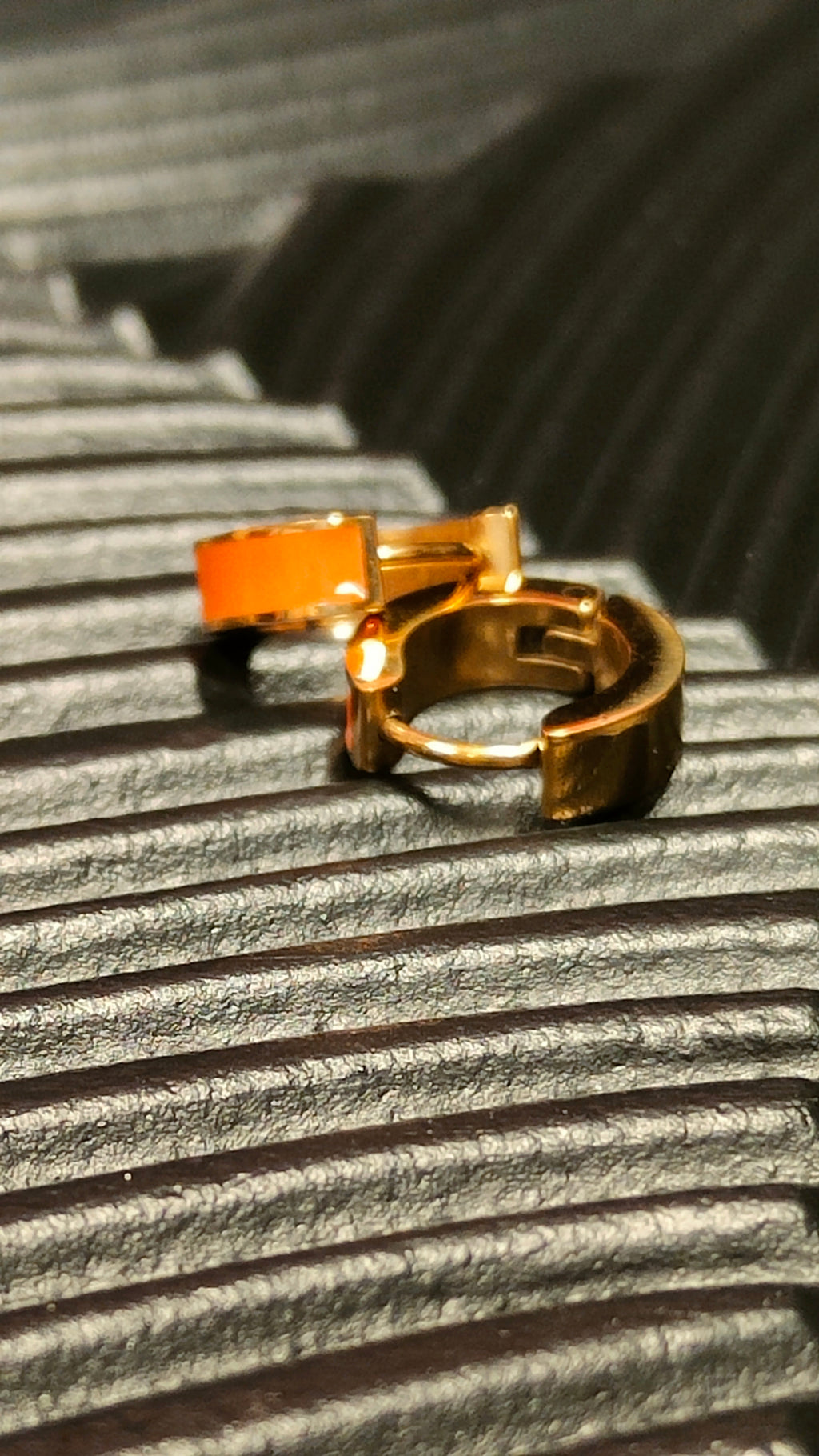 Oorbellen Inlay Orange