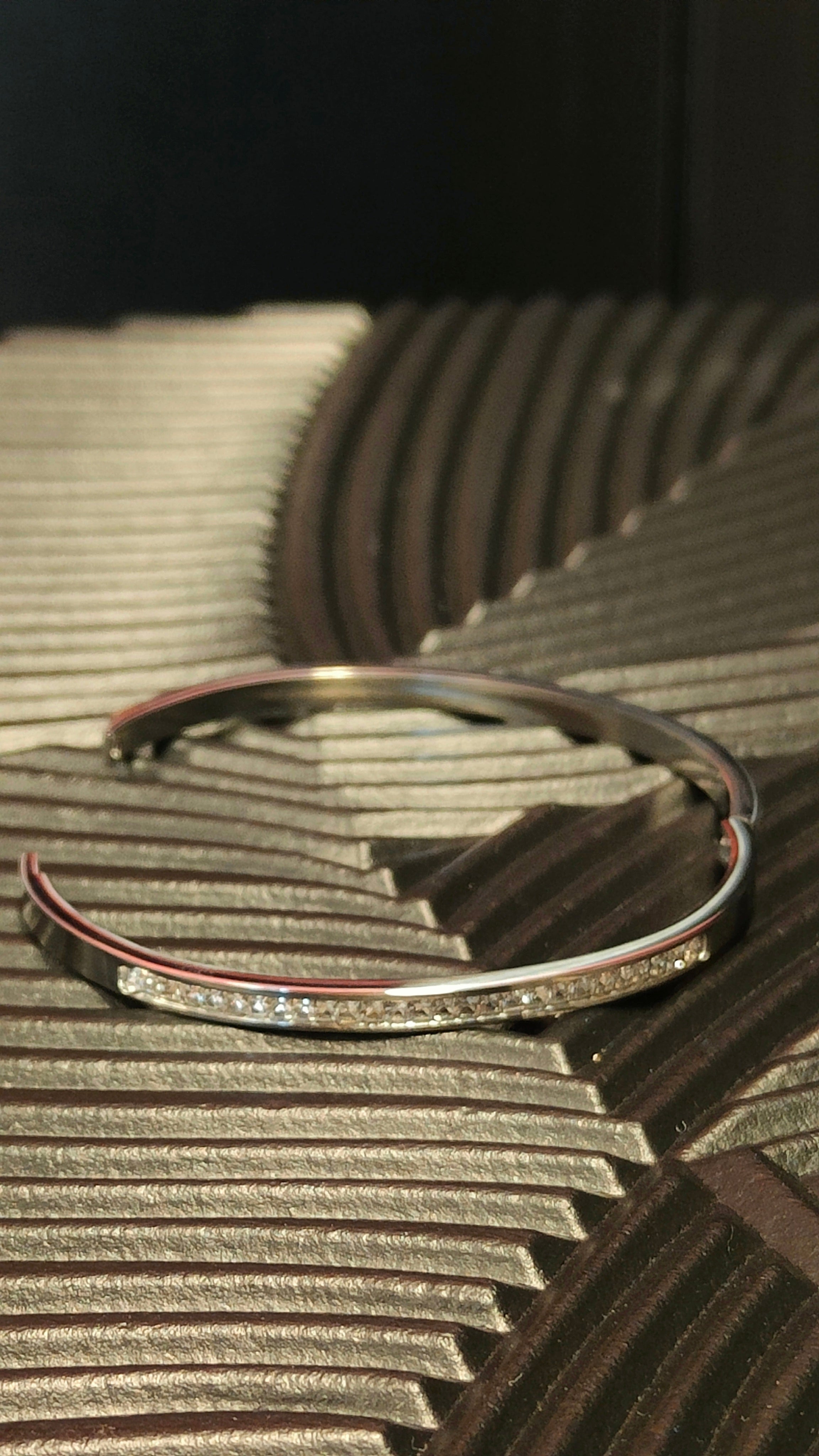 Armband Diamond look inlay - zilver kleurig