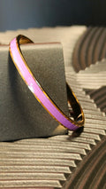 Armband Inlay Lila - Goud kleurig